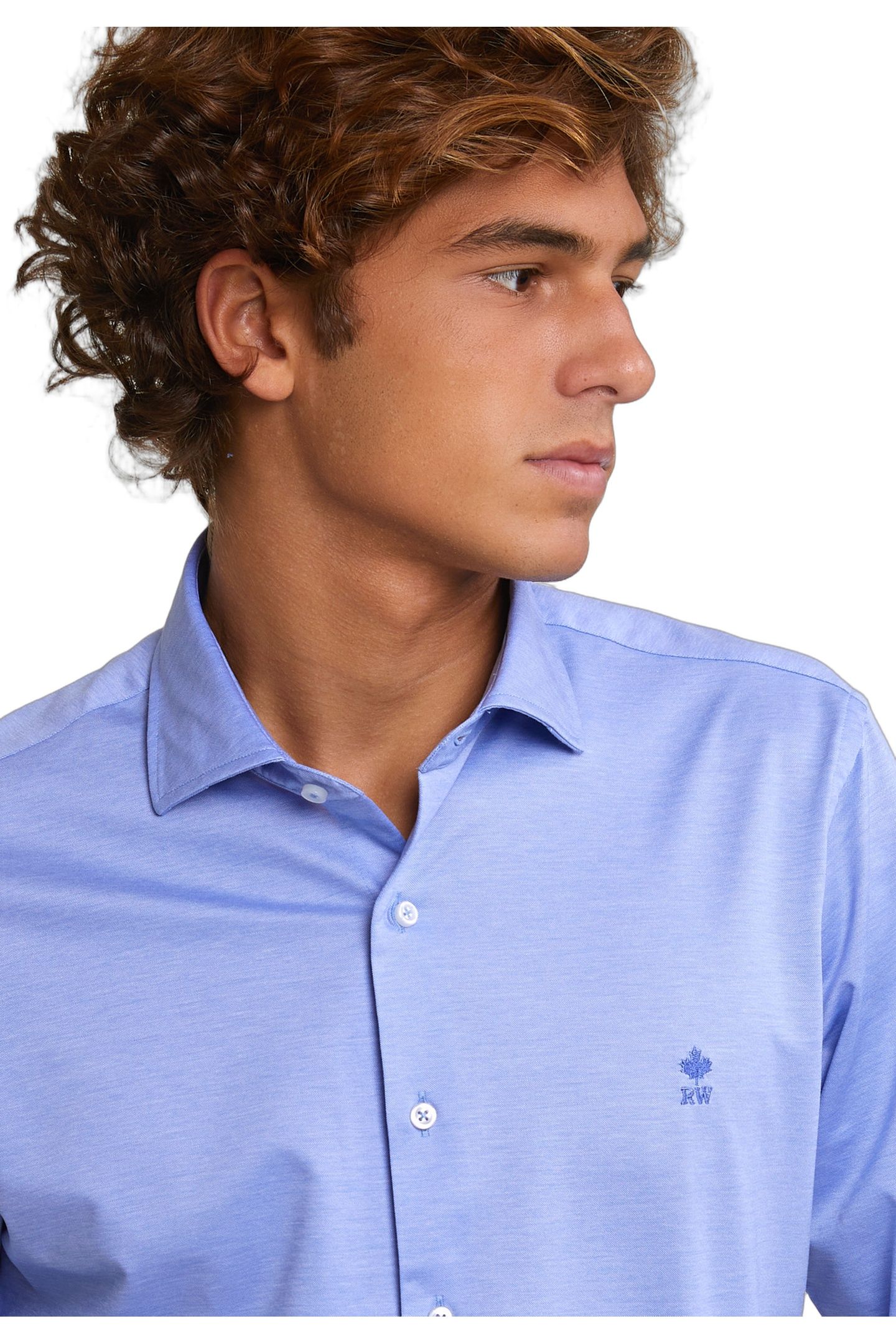 SLIM FIT UNI COTTON SHIRT BLUE 4