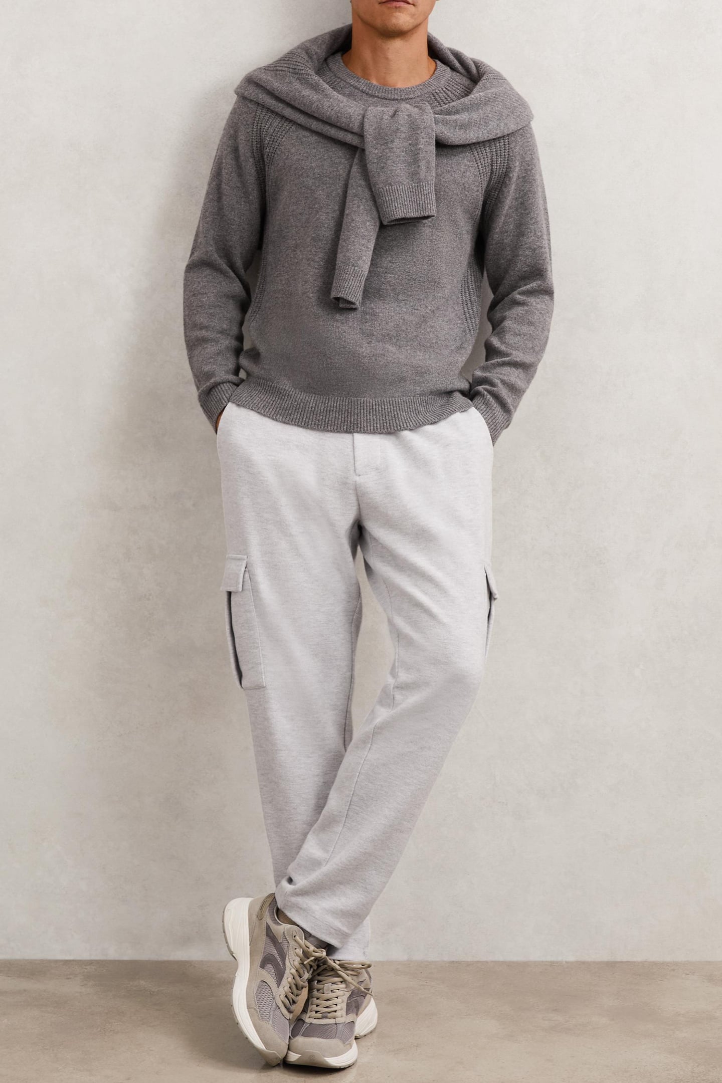 JERSEY CARGO TROUSER GREY MARL 2