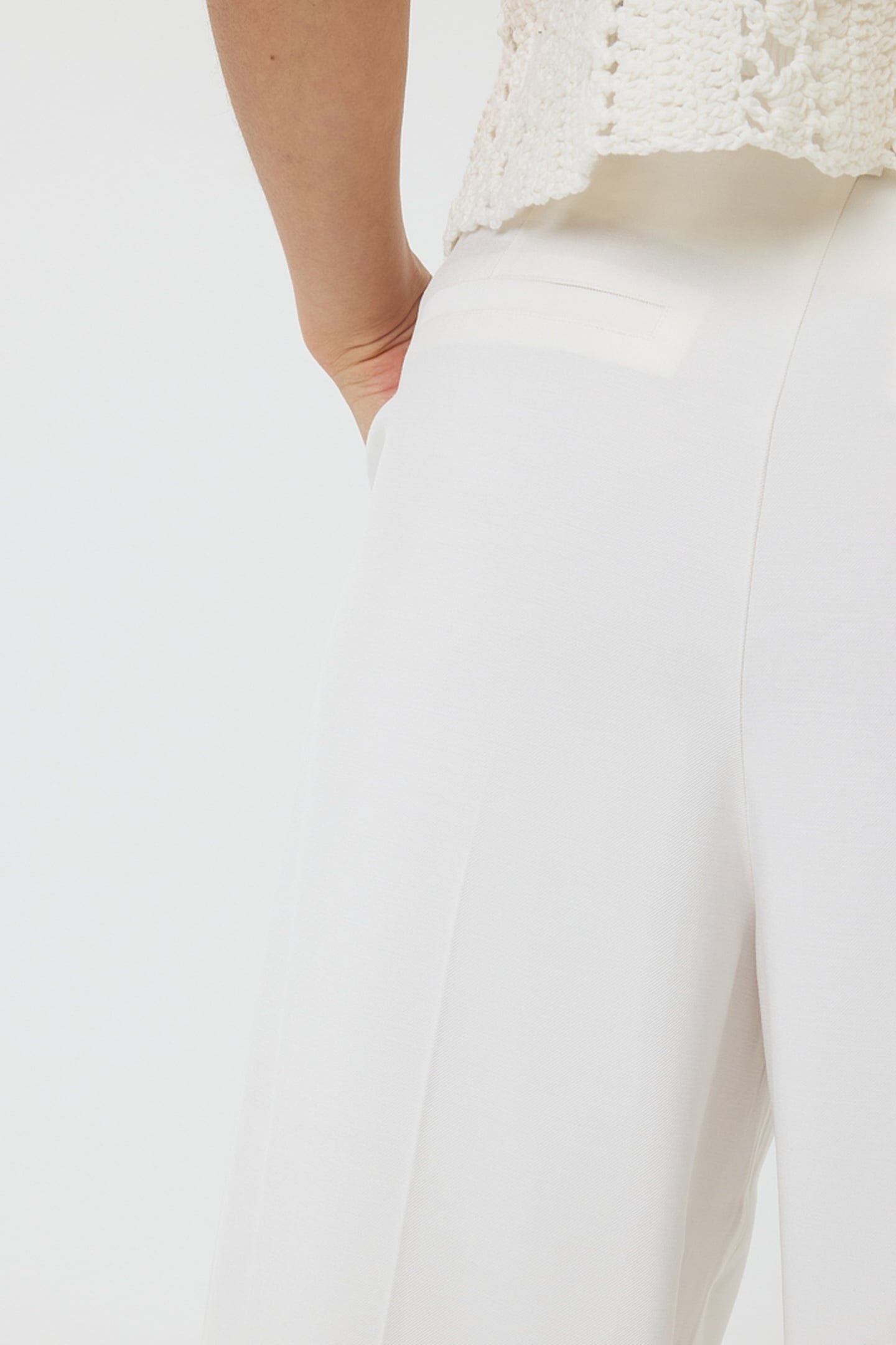 TROUSERS WB PLEAT OFF WHITE 6
