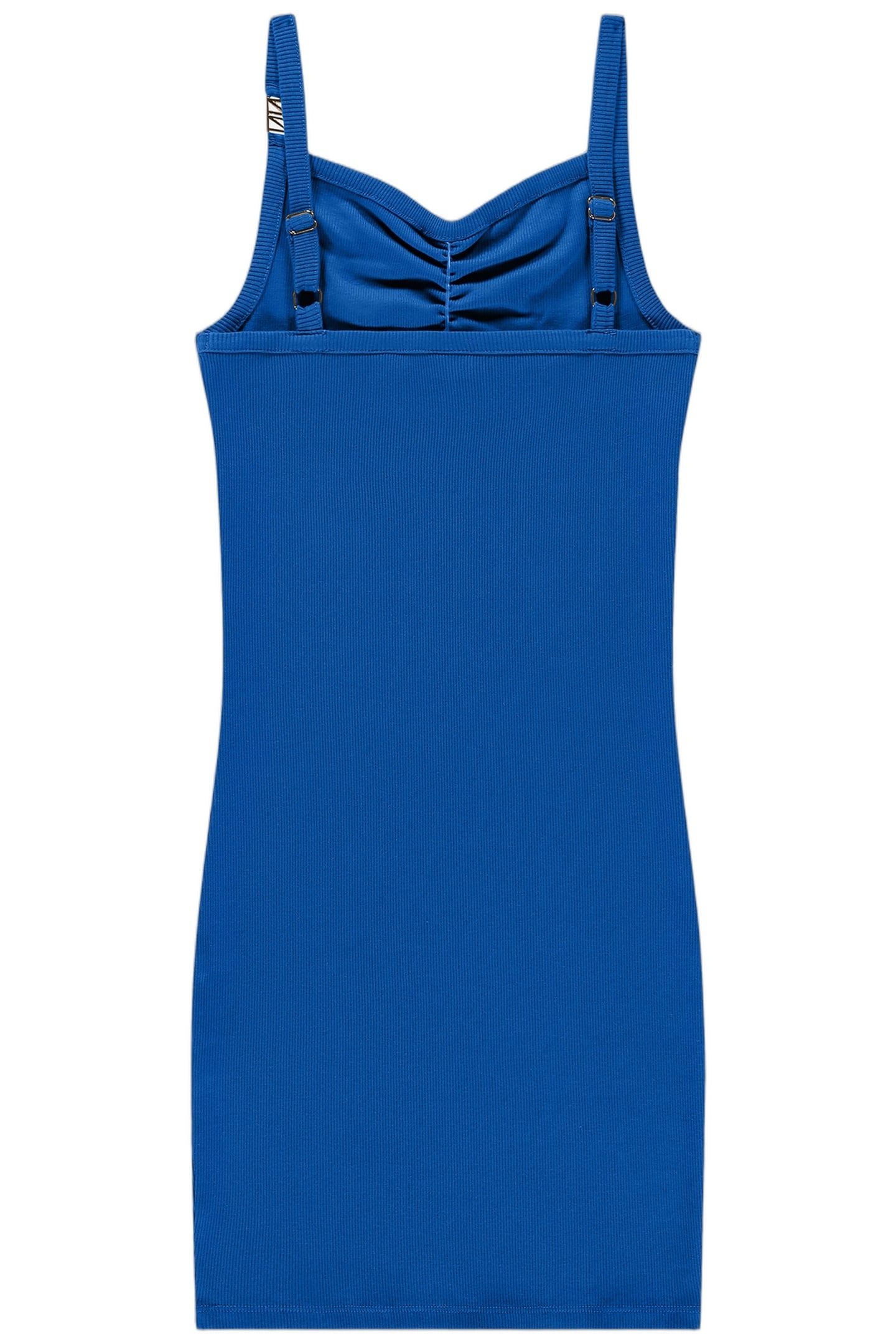 LUUNA RIB DRESS AZURE BLUE 2