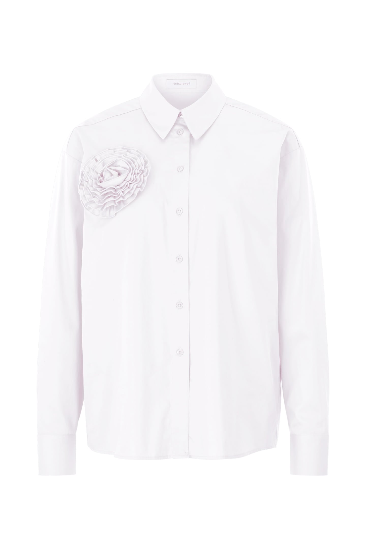 COTTON BLOUSE WITH FLOWER DETAIL WHITE 3