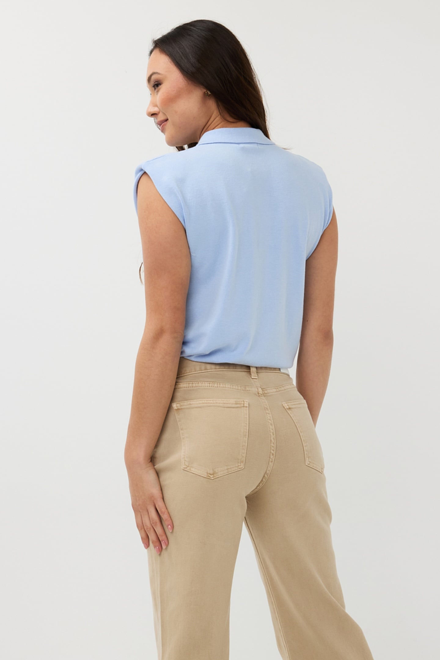 TOP POLO SLV/LSS BASIC KNIT SKY BLUE 4