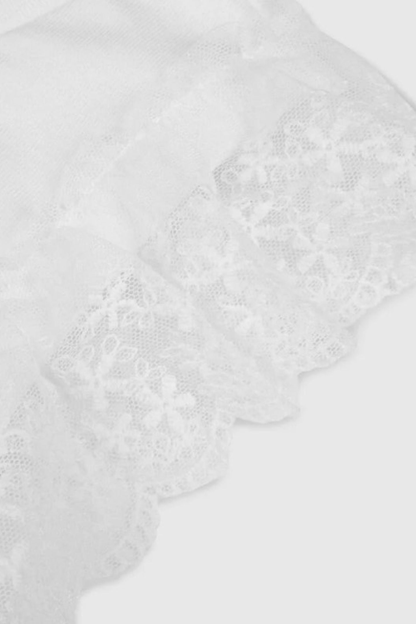 WHITE TULLE RUFFLE EMBROIDERED T-SHIRT 3