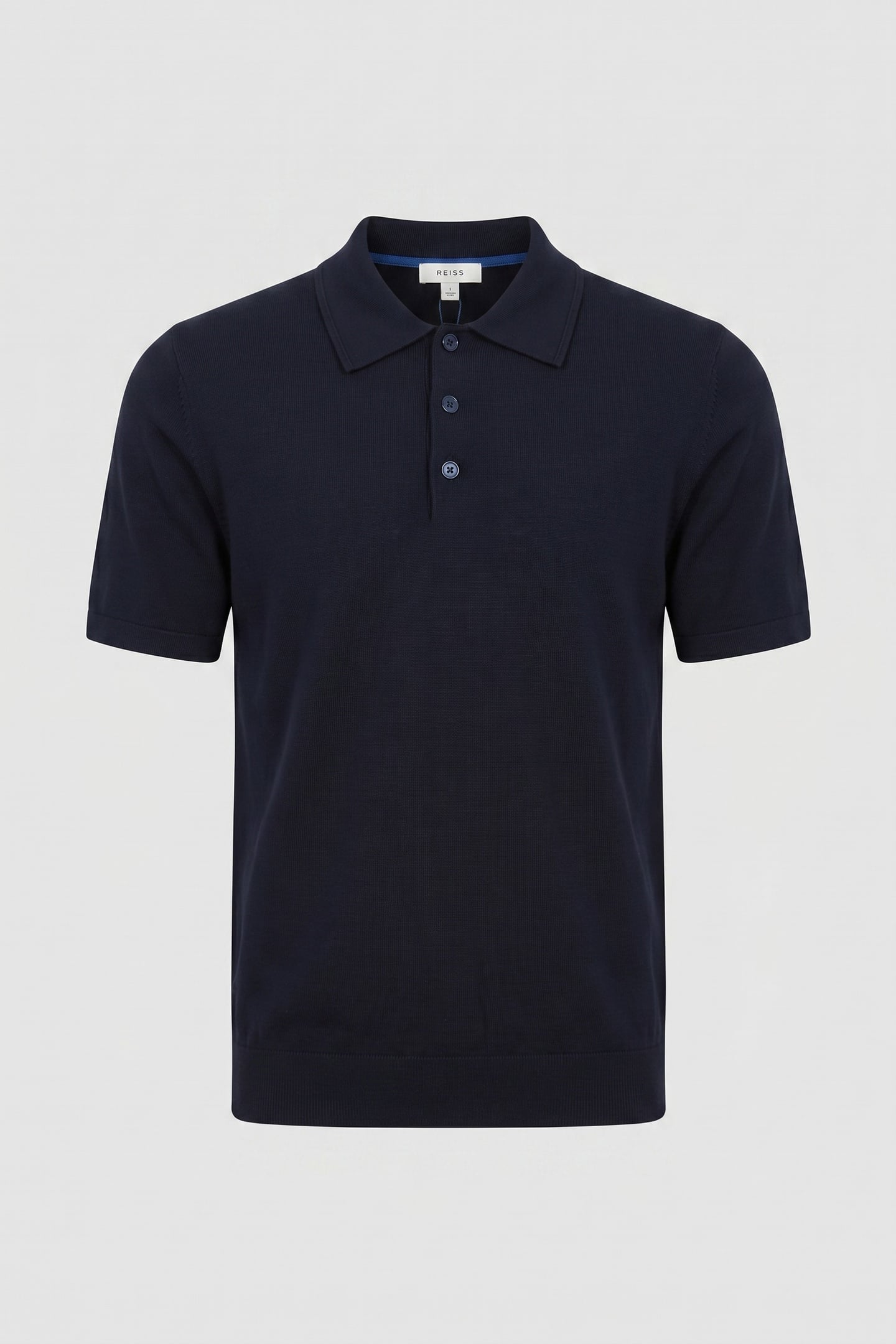 SS BUTTON POLO KNIT NAVY 3