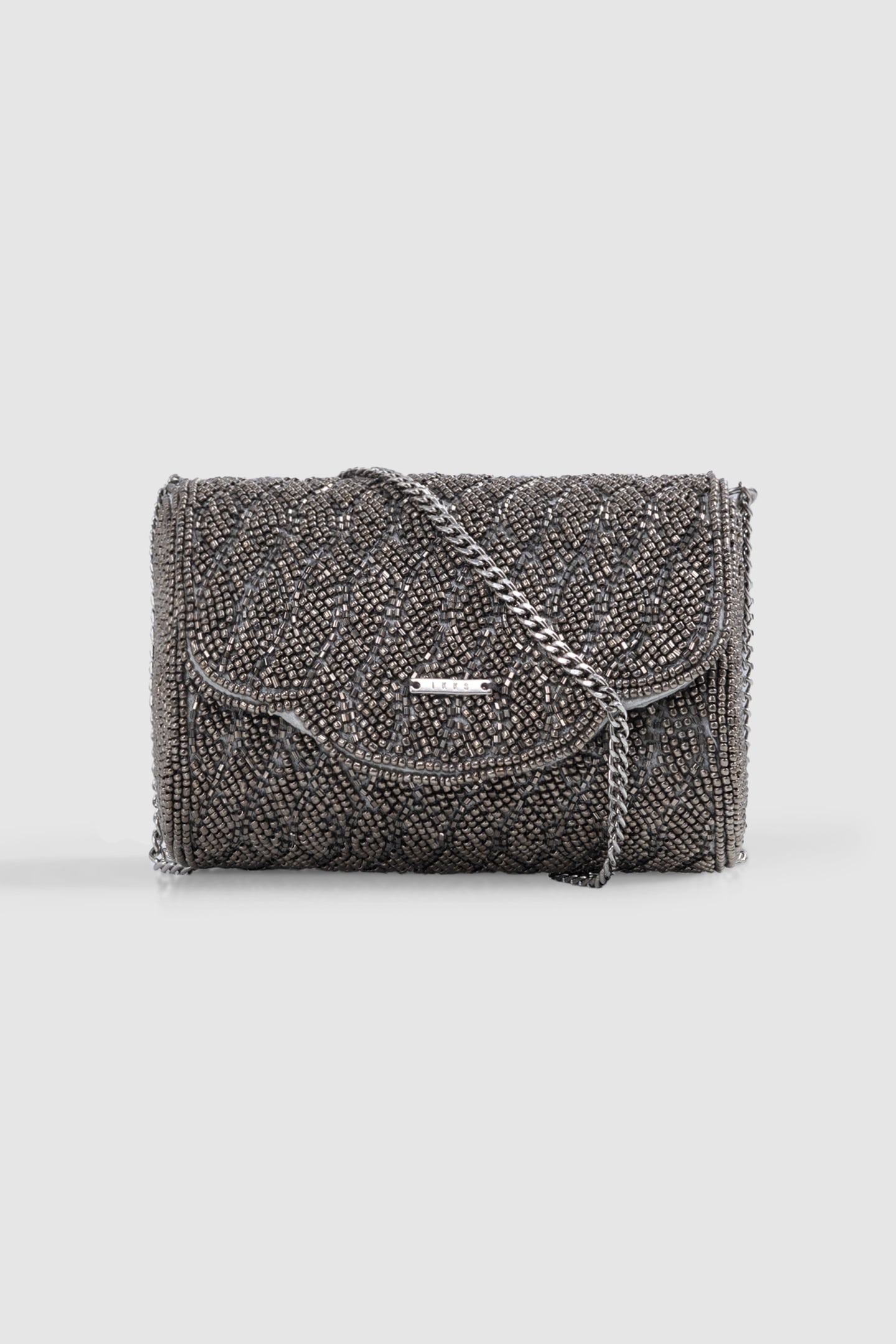 SILVER BEAD EMBROIDERED BAG 1