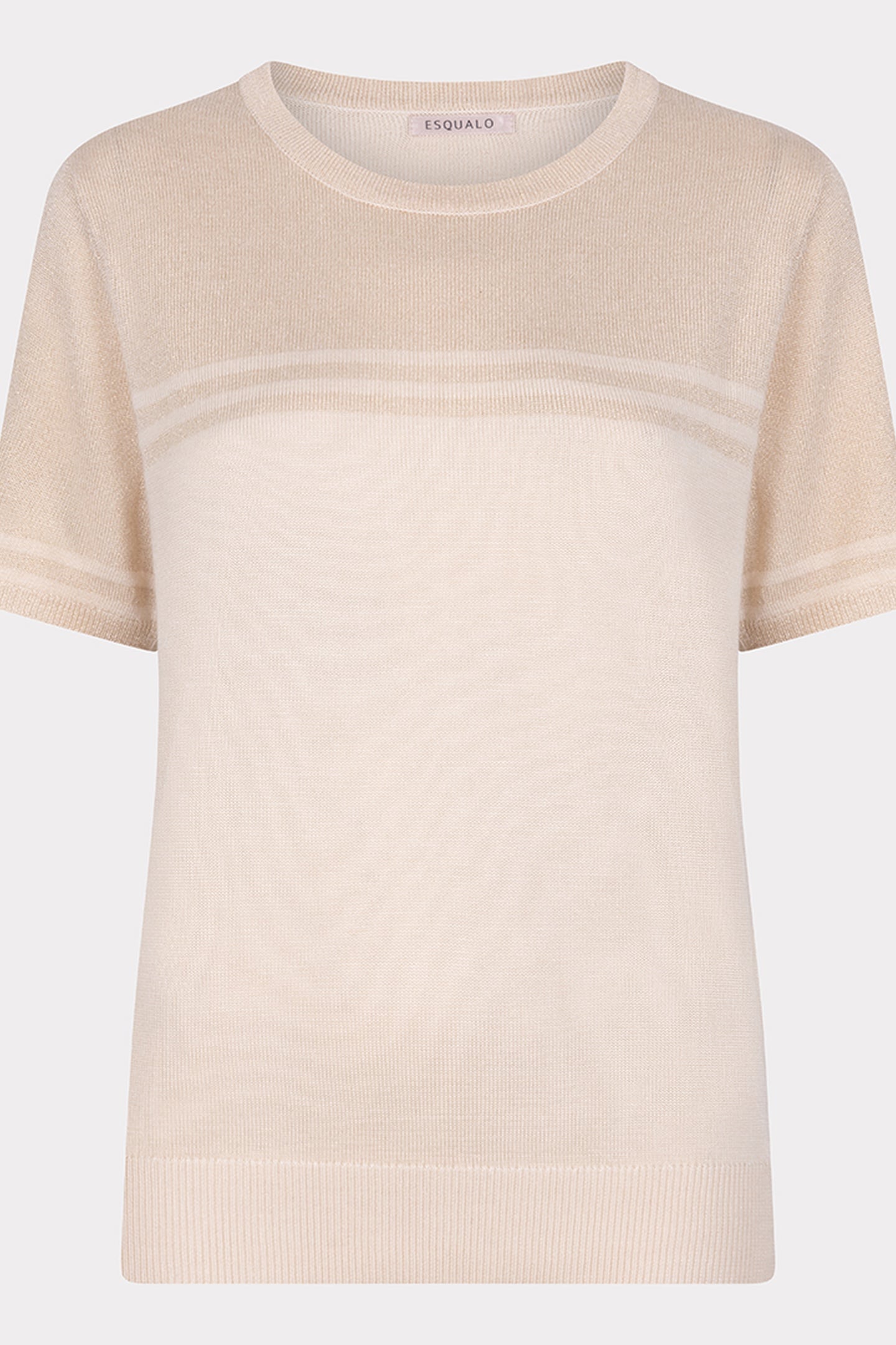 SWEATER S/SLVE STRIPES LUREX IVORY 4