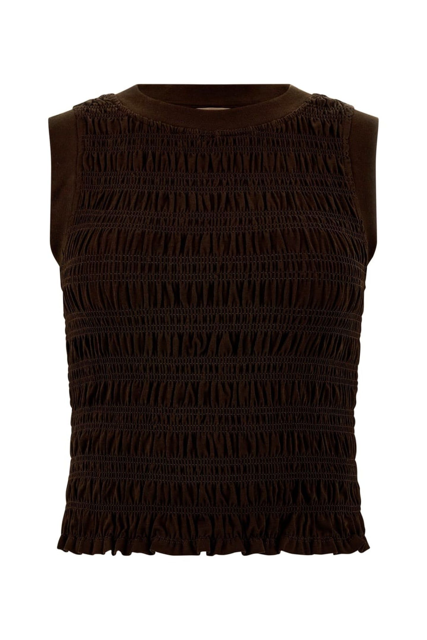 GUESS ECO CLAIRE SL SMOCK TANK ESPRESSO BROWN 2