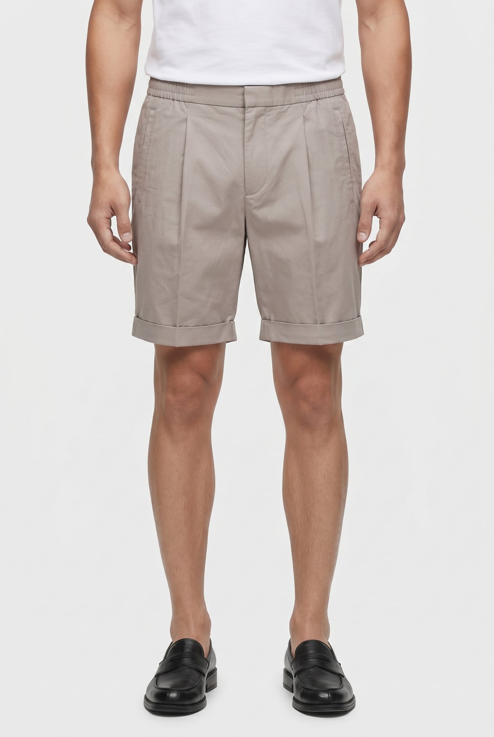 LINEN BLEND SHORT NEUTRAL 1