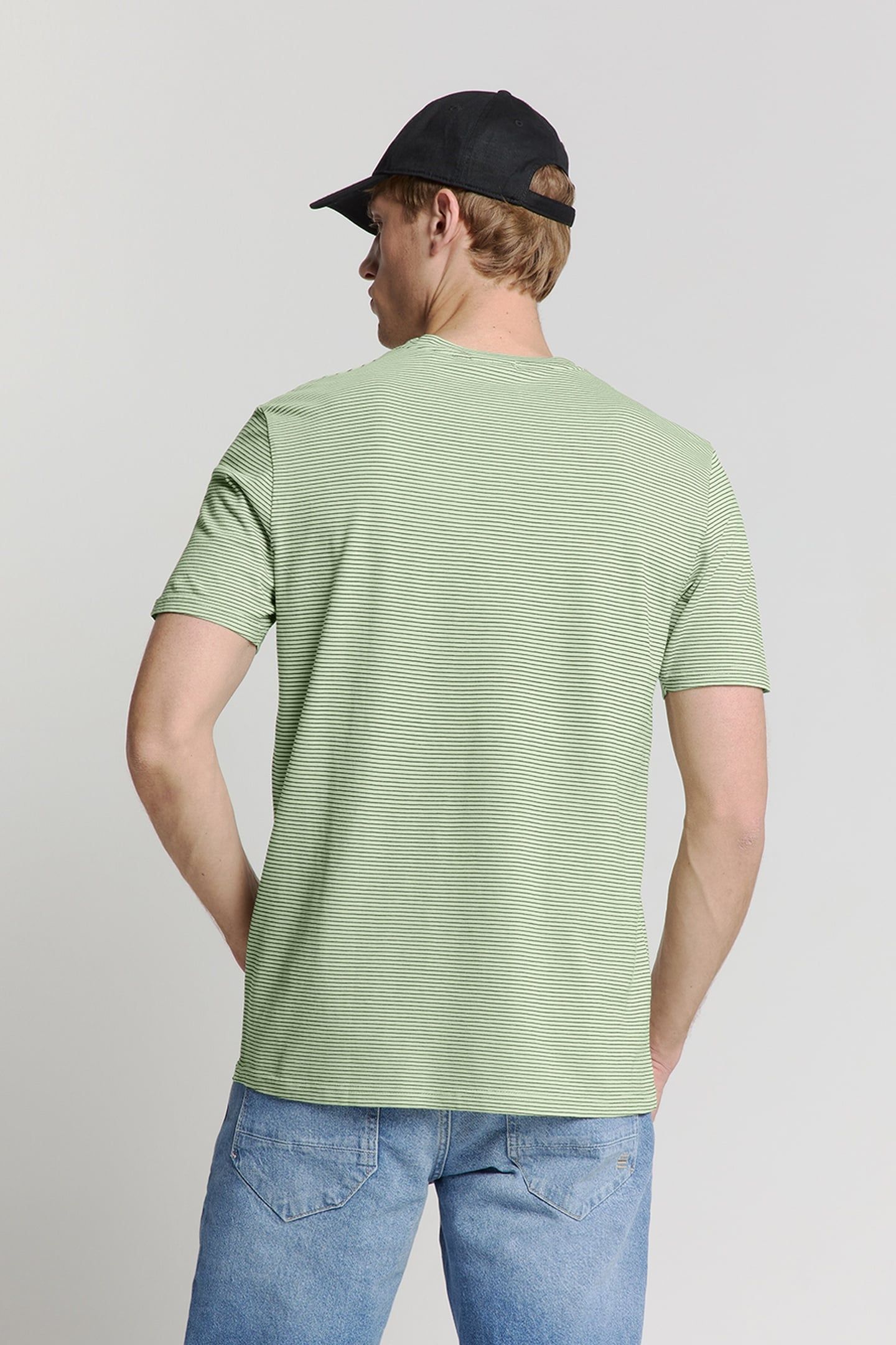 T-SHIRT CREWNECK STRIPES MINT 3