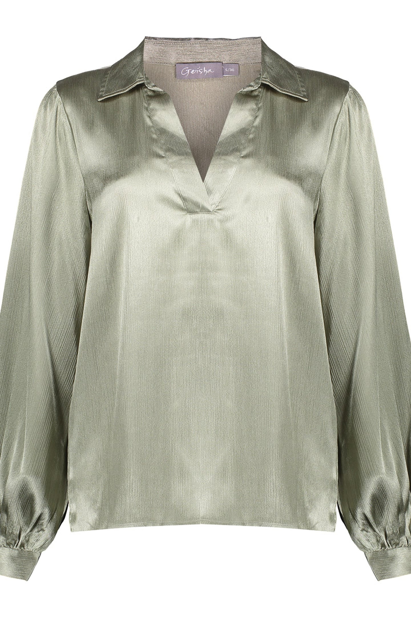 SATIN BLOUSE SOFT GREEN 1