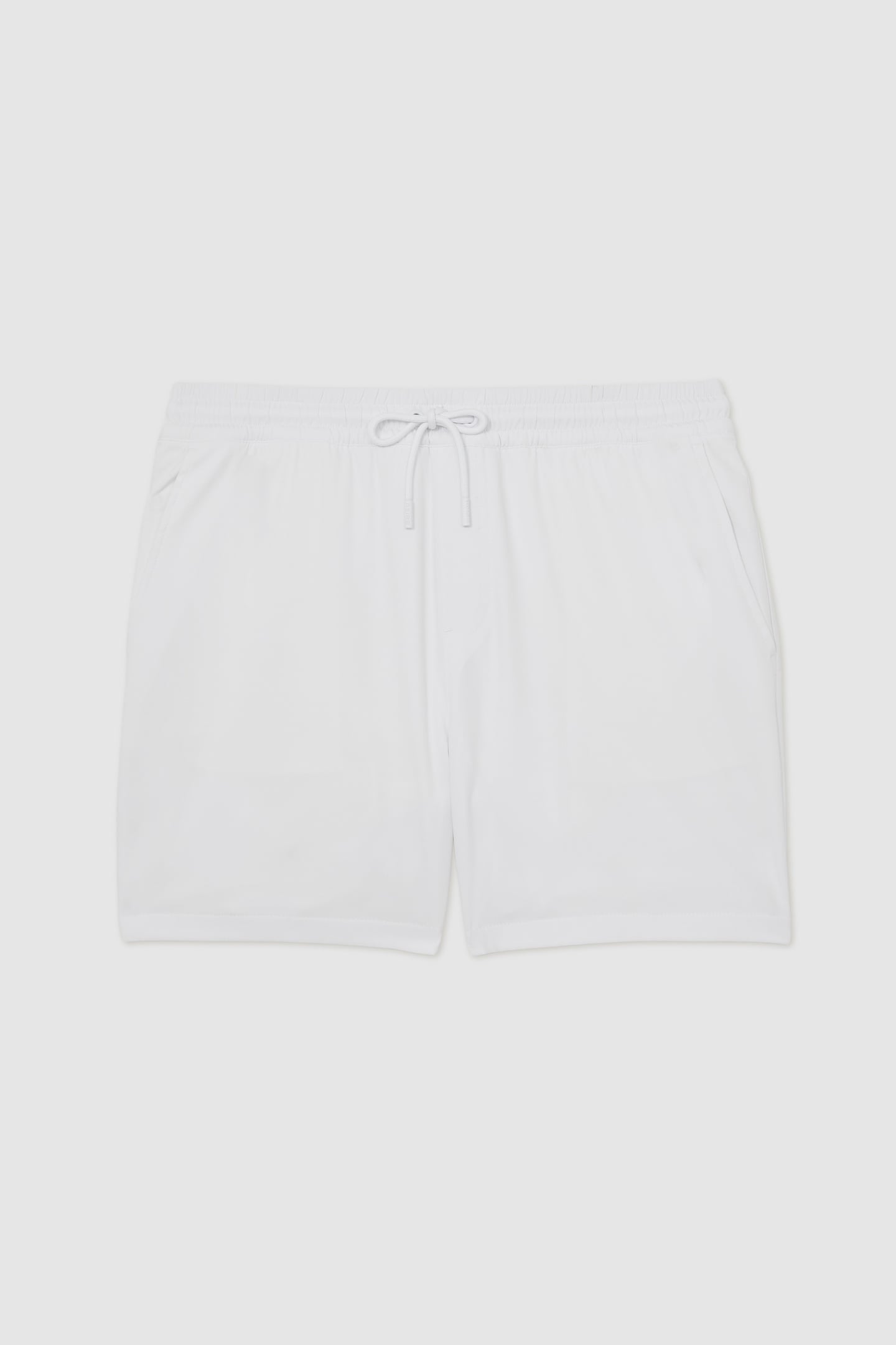PLAIN DRAWSTRING SWIMSHORT WHITE 5