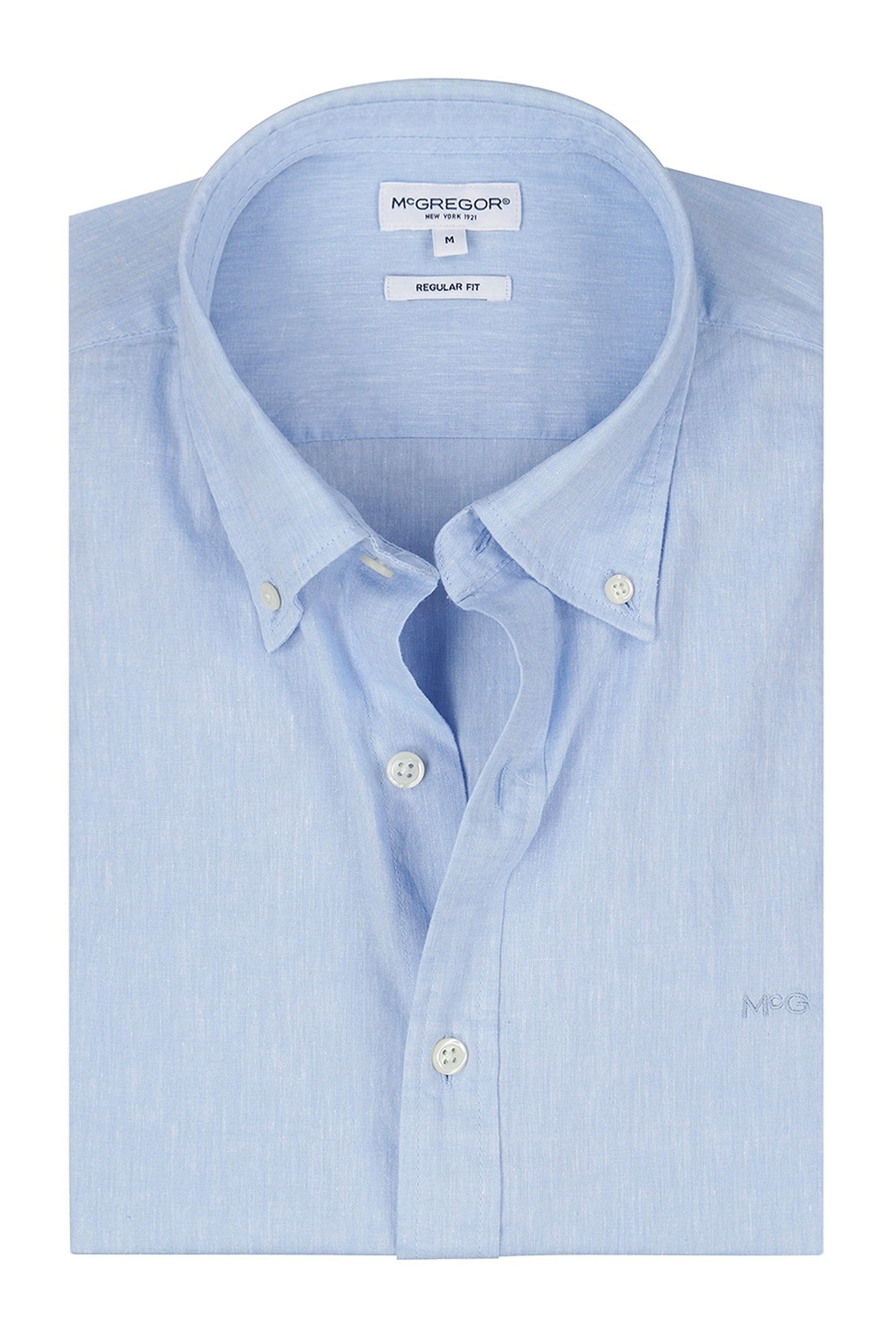 COTTON/LINNEN SHIRT LIGHT BLUE 3