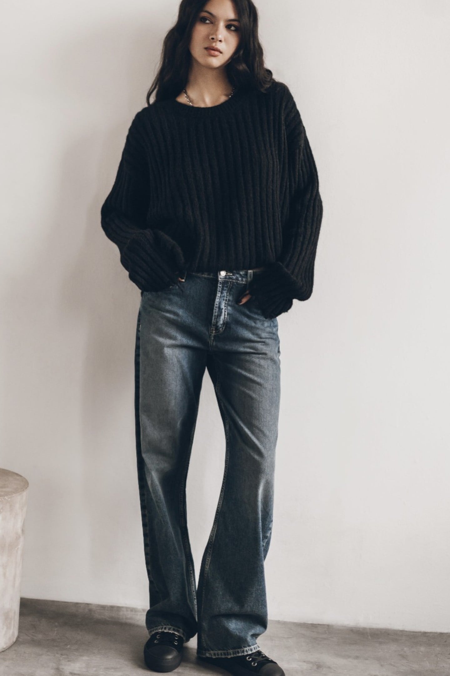 THE DARK BLUE LOOSE JEANS BLUE 2