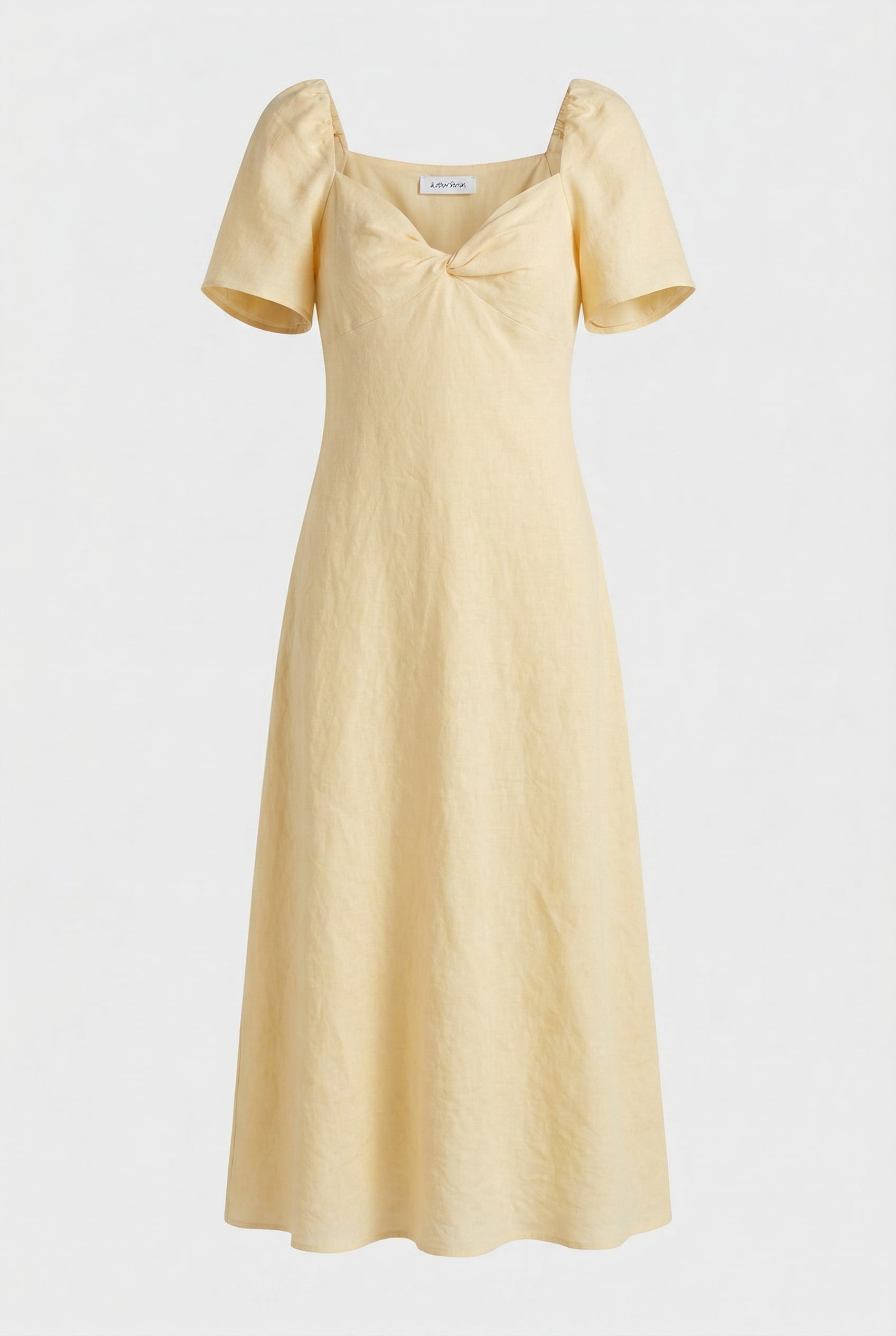 NICOLETTA LINEN DRESS YELLOW 3