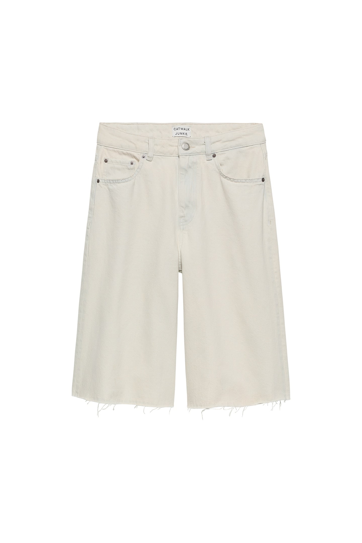 LOOSE FIT BLEACHED JORTS BONE 4