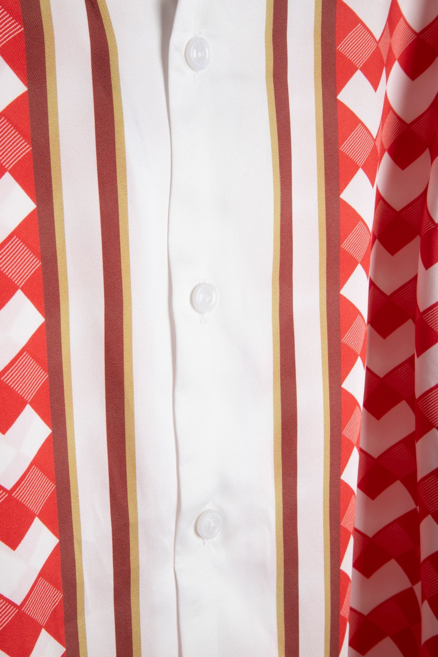 LS CUBAN GEO PLACEMENT PRINT SHIRT RED/WHITE 4