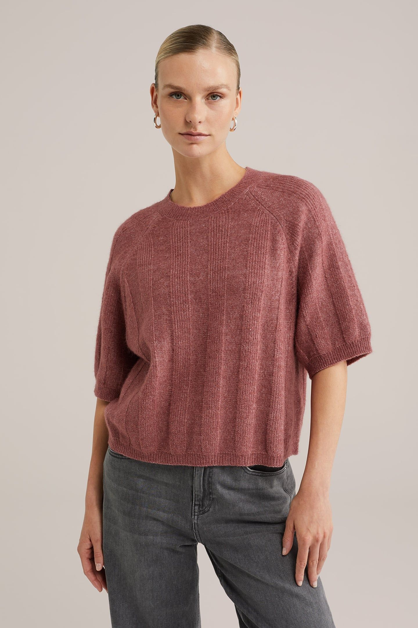 KNITTED PULLOVER OLD ROSE 2