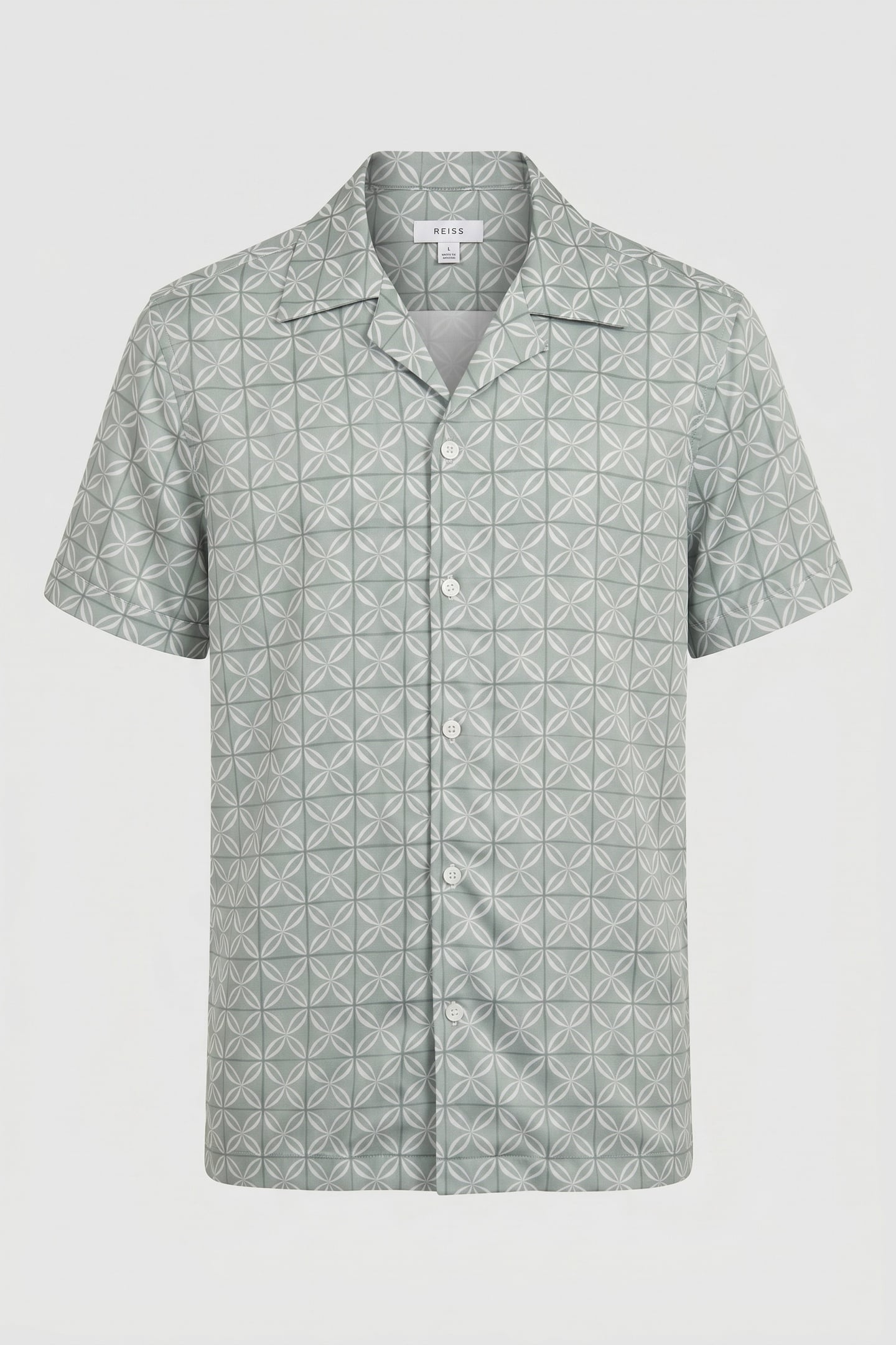 PRINTED CUBAN COLLAR SAGE 3