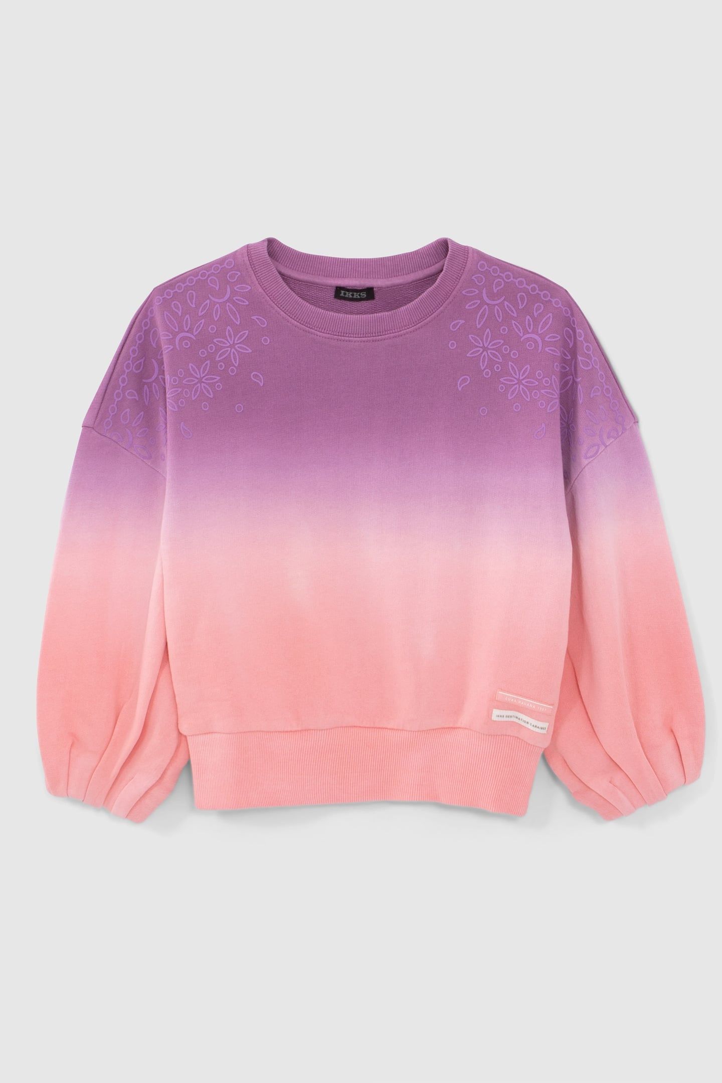 GIRLS’ PINK DEEP DYE-LOOK SWEATSHIRT 1