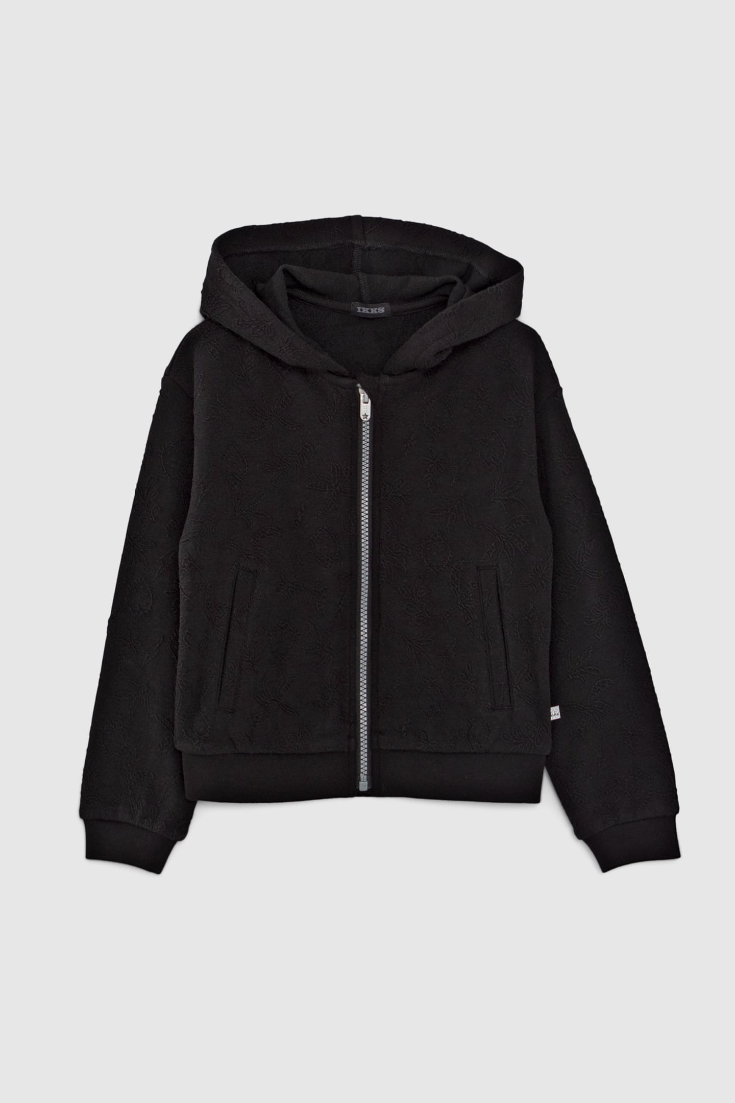 GIRLS' BLACK ROCK JUNGLE SWEATSHIRT FABRIC CARDIGAN 1