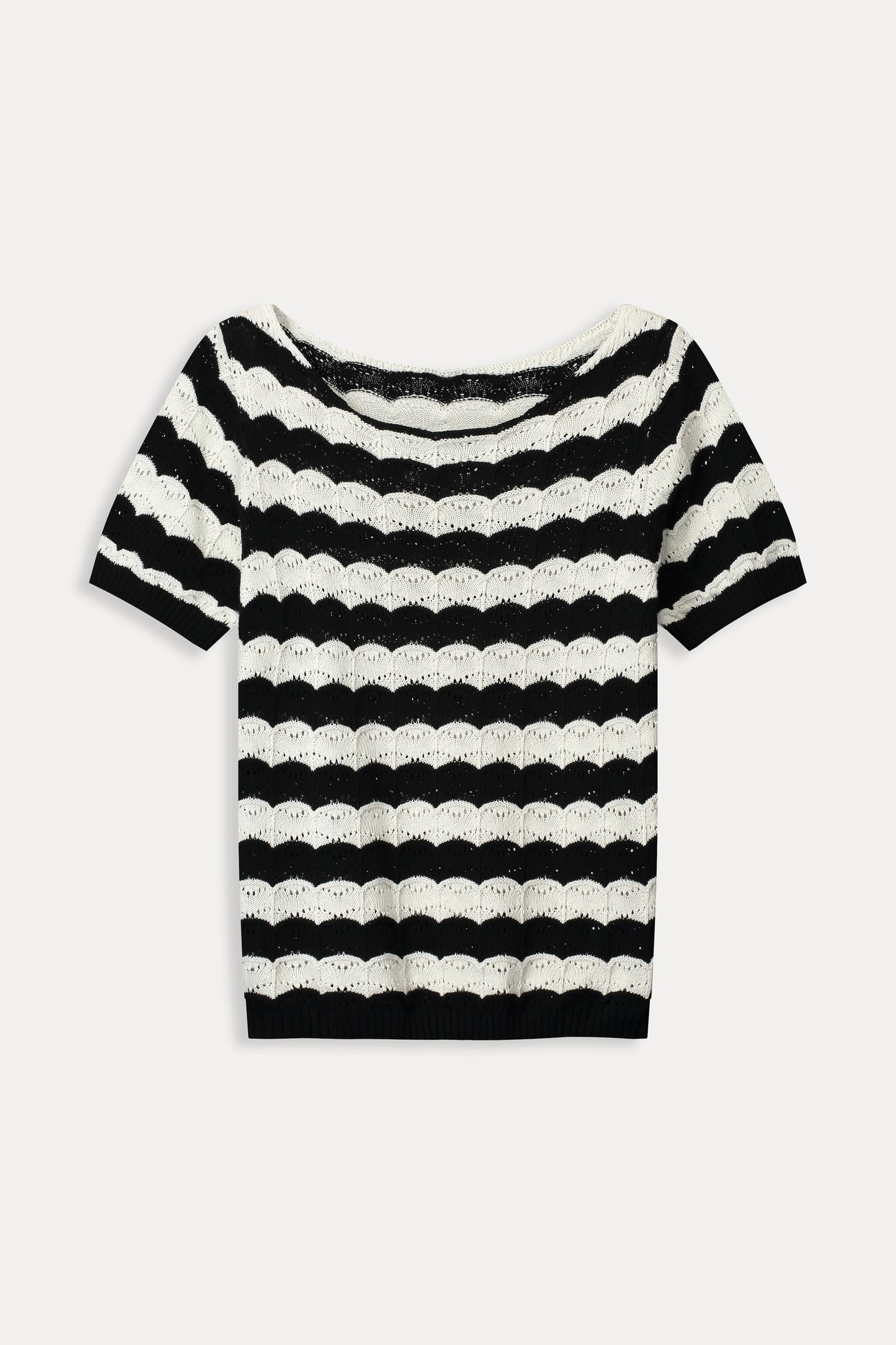 TOP - CROCHET BLACK WHITE 7