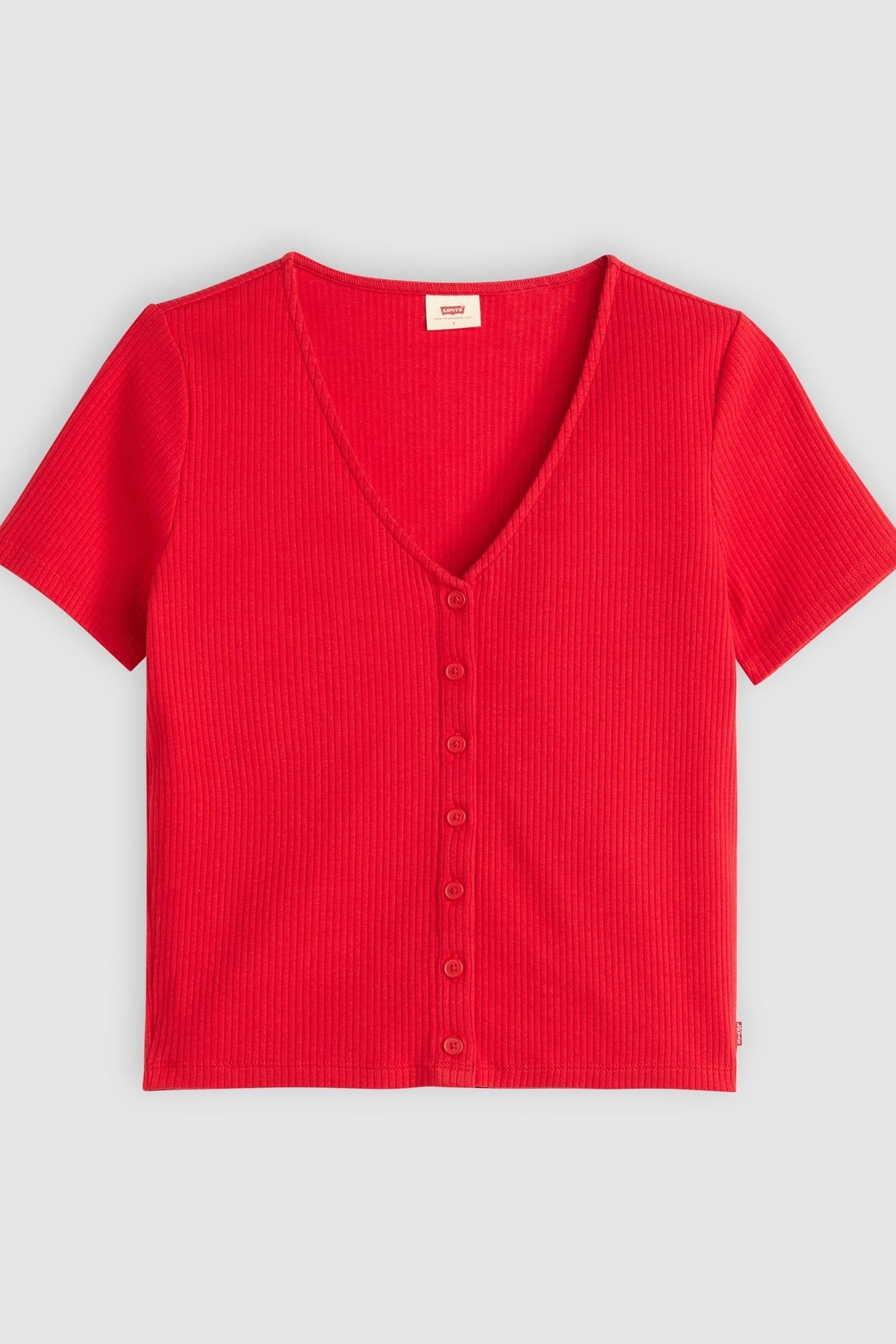 MUSE SS TEE TRUE RED RIB 4