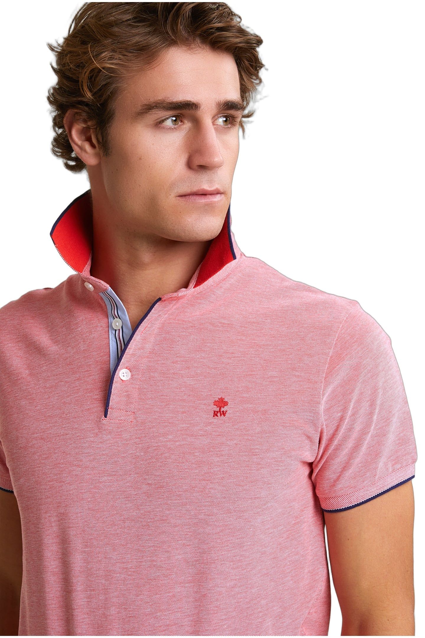 CUSTOM FIT COTTON STRETCH POLO STANFORD RED 4