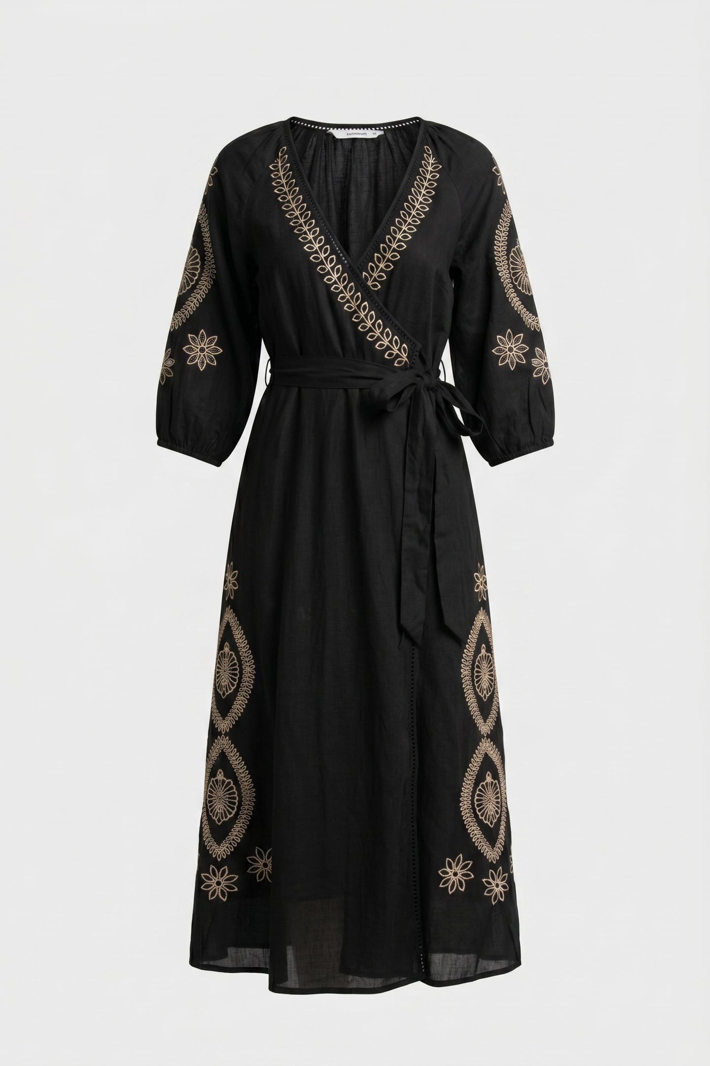 FLASH DRESS EMBROIDERED BLACK 3
