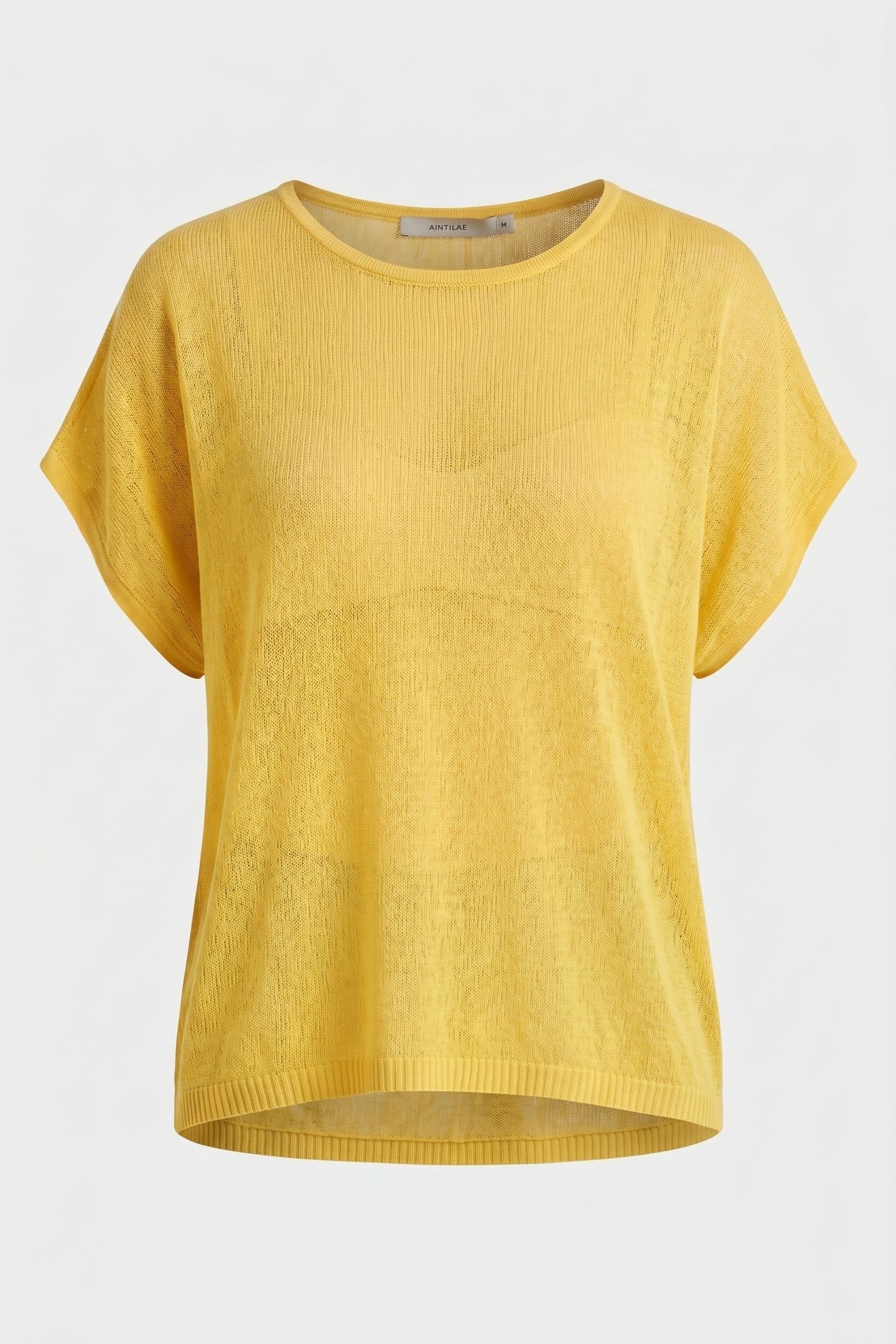 SLEEVELESS TOP REFINED VISCOSE BLEND KNIT YELLOW 3