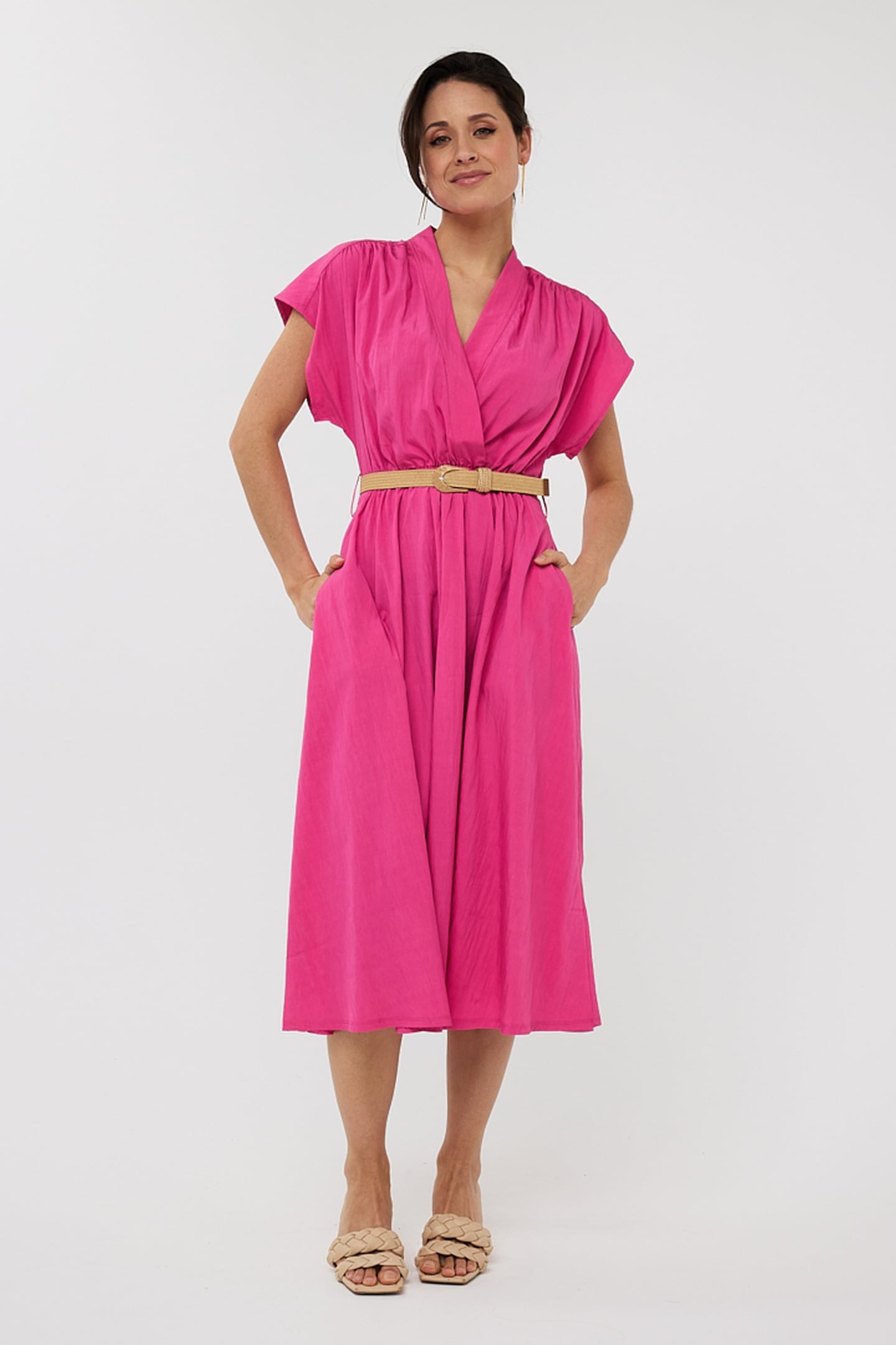 DRESS LONG WIDE PINK 1