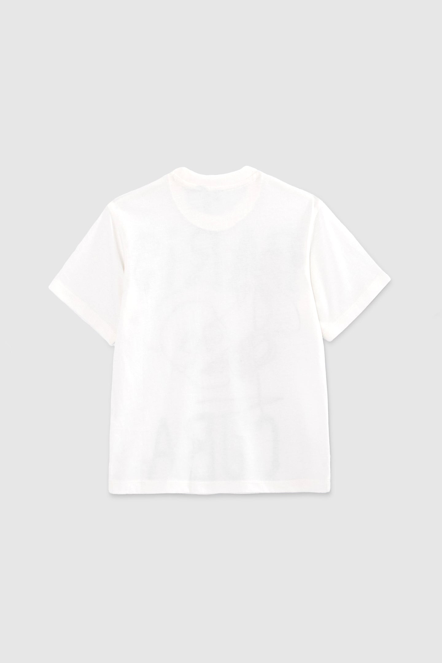 BOYS' WHITE ORGANIC COTTON T-SHIRT, TRUMPET PLAYER IMAGE 3