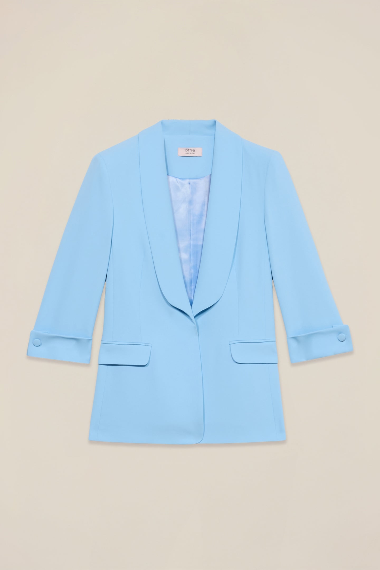 BLAZER WITH THREE-QUARTER SLEEVES LIGHT BLUE 3