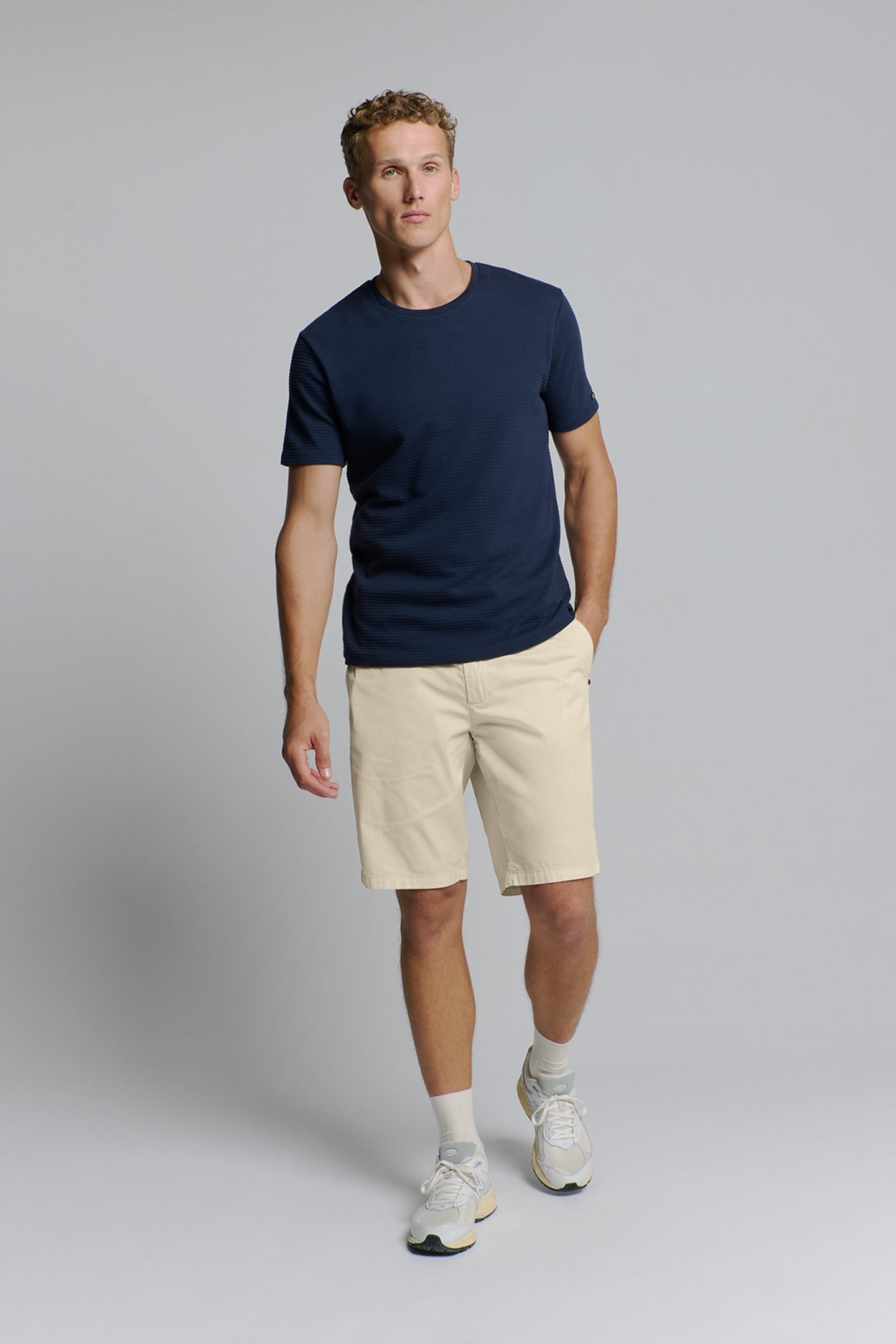 SHORT CHINO GARMENT DYED LIGHT WEIGHT STRETCH CEMENT 2