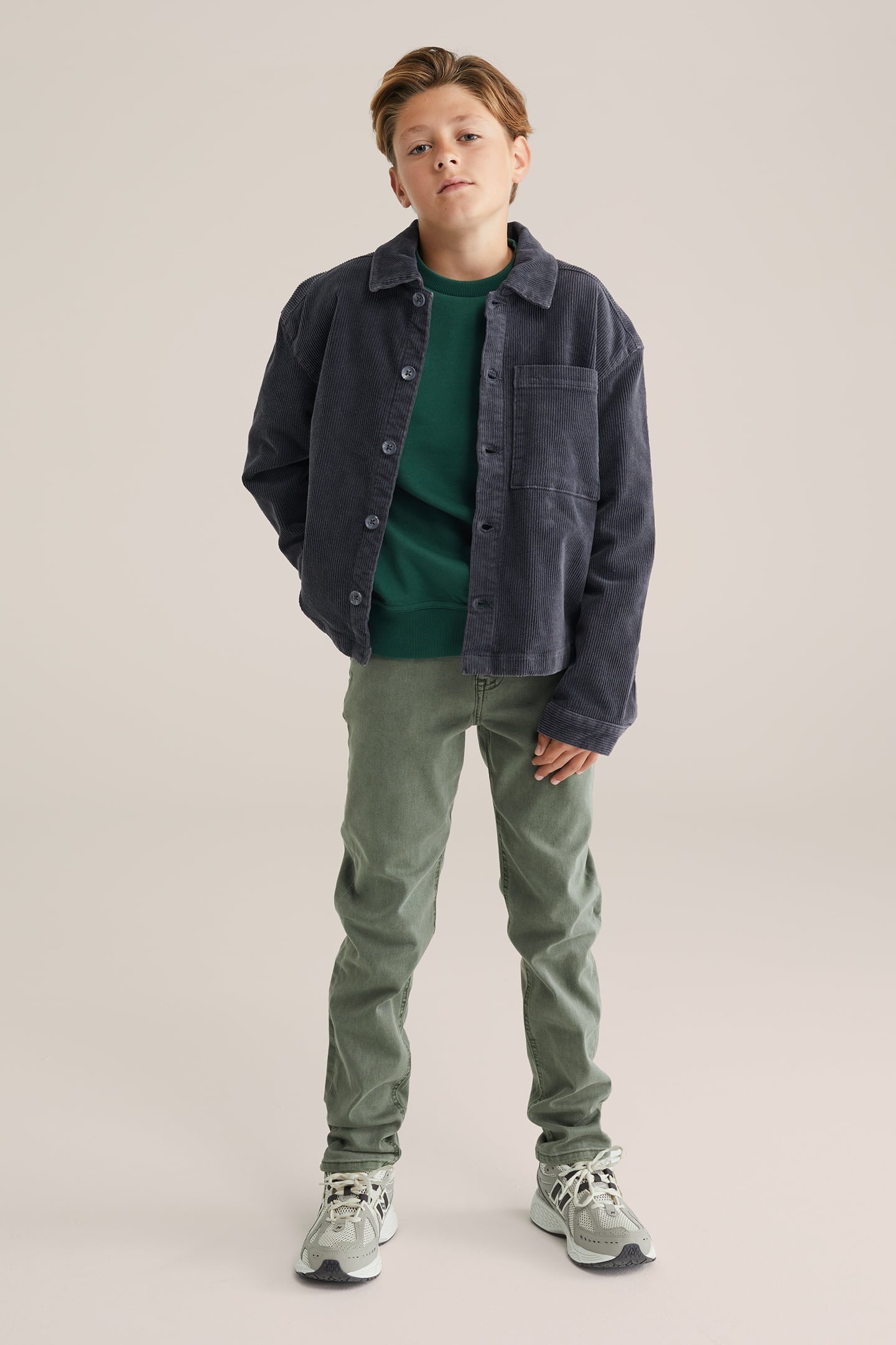 5-POCKET MID WAIST OLIVE GREEN 1