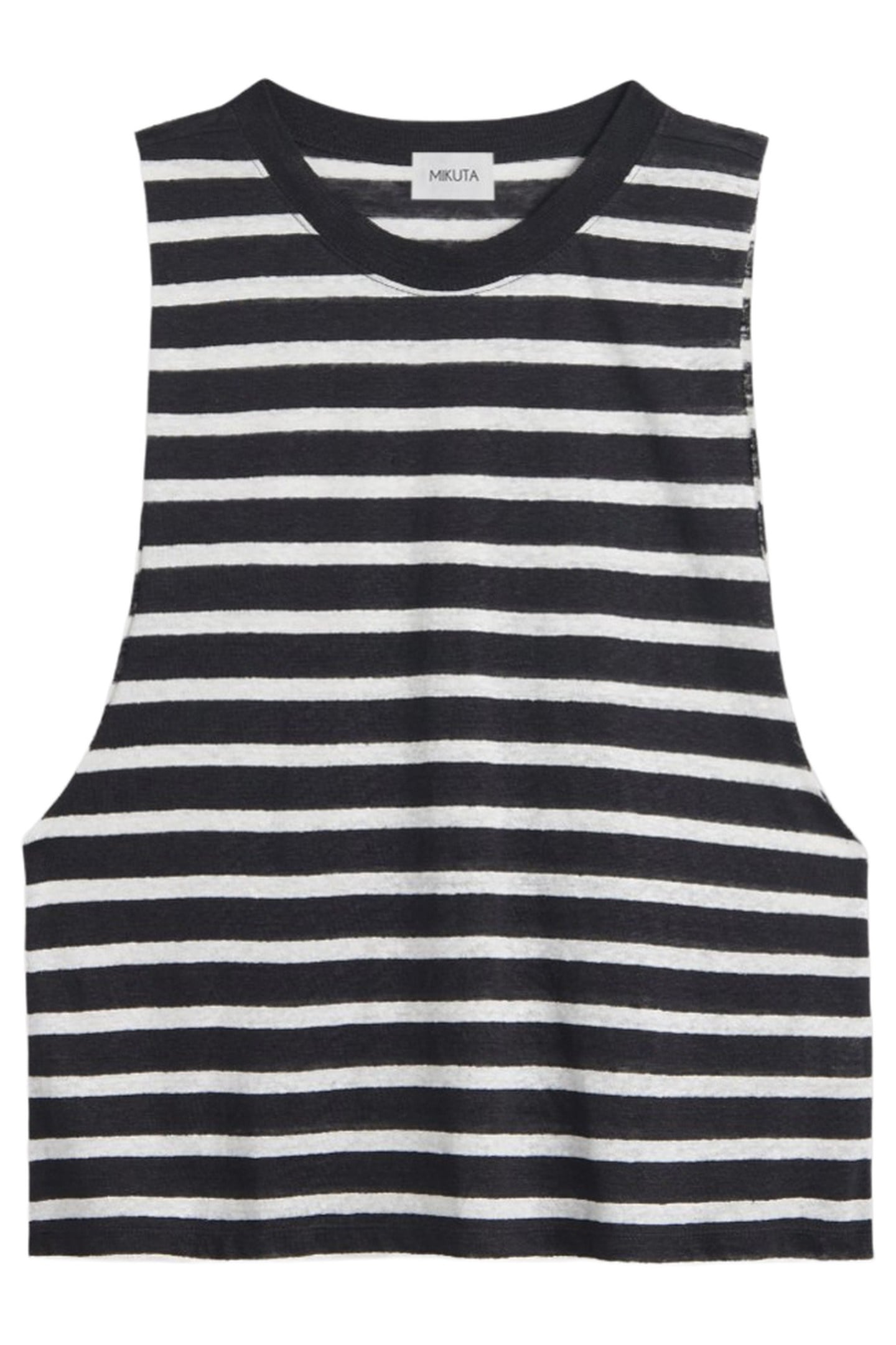 THE STRIPED OVERSIZED TANK TOP BLACK 3