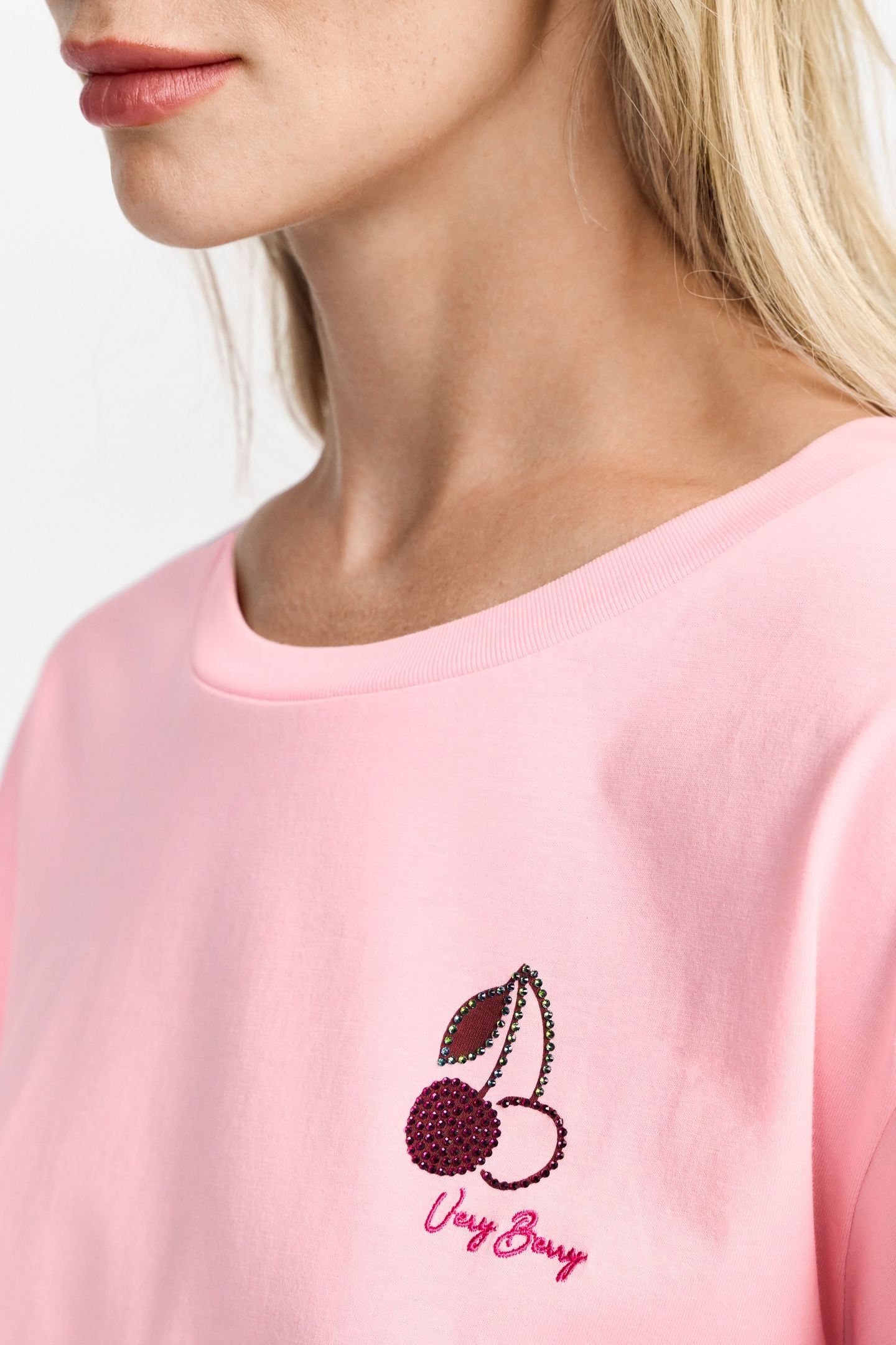BOYFRIEND SPARKLE ORGANIC SHIRT STRAWBERRY CREAM 4