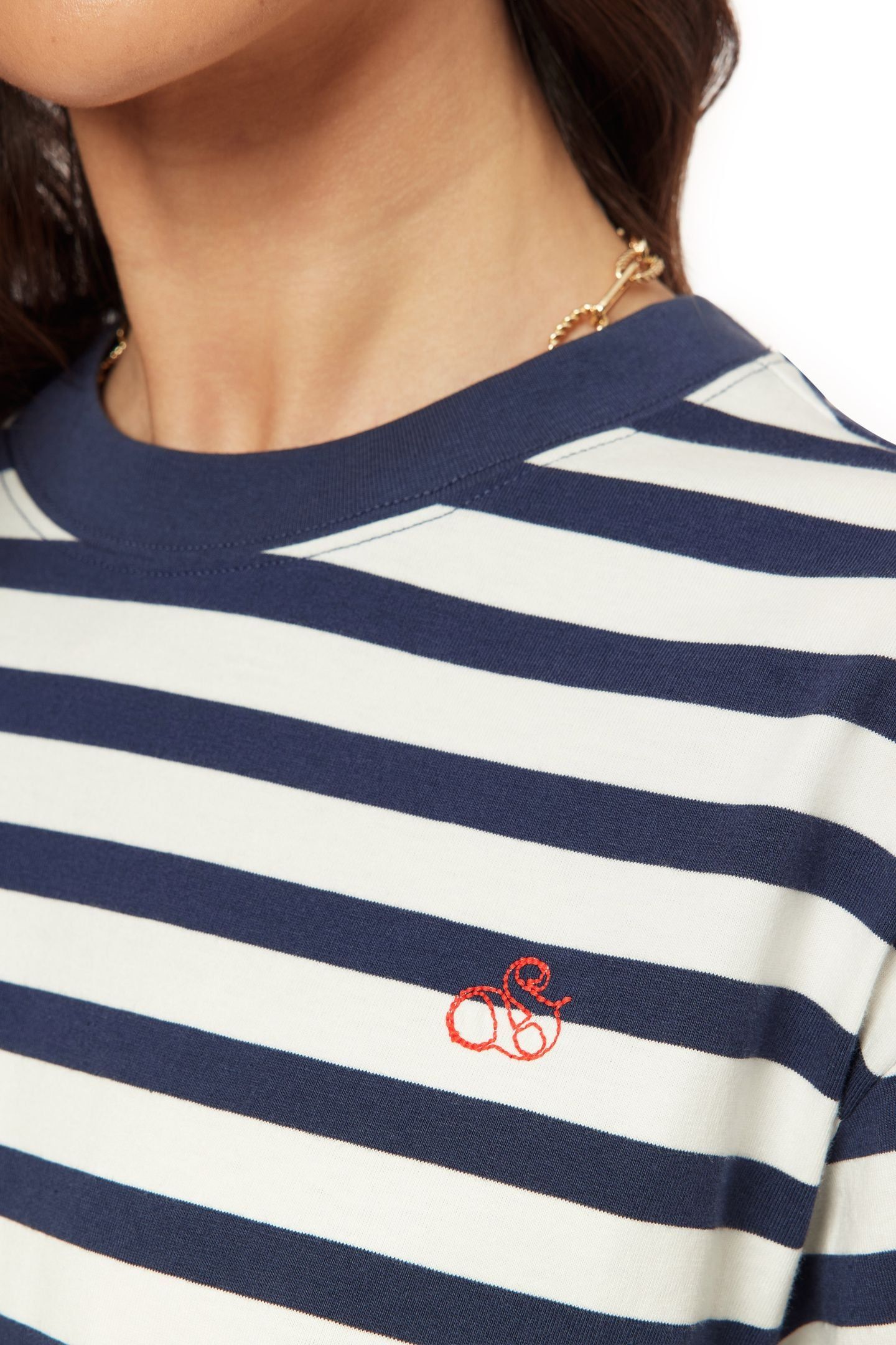 BOXY CROP TEE MOOD INDIGO/SUGAR SWIZZLE 6