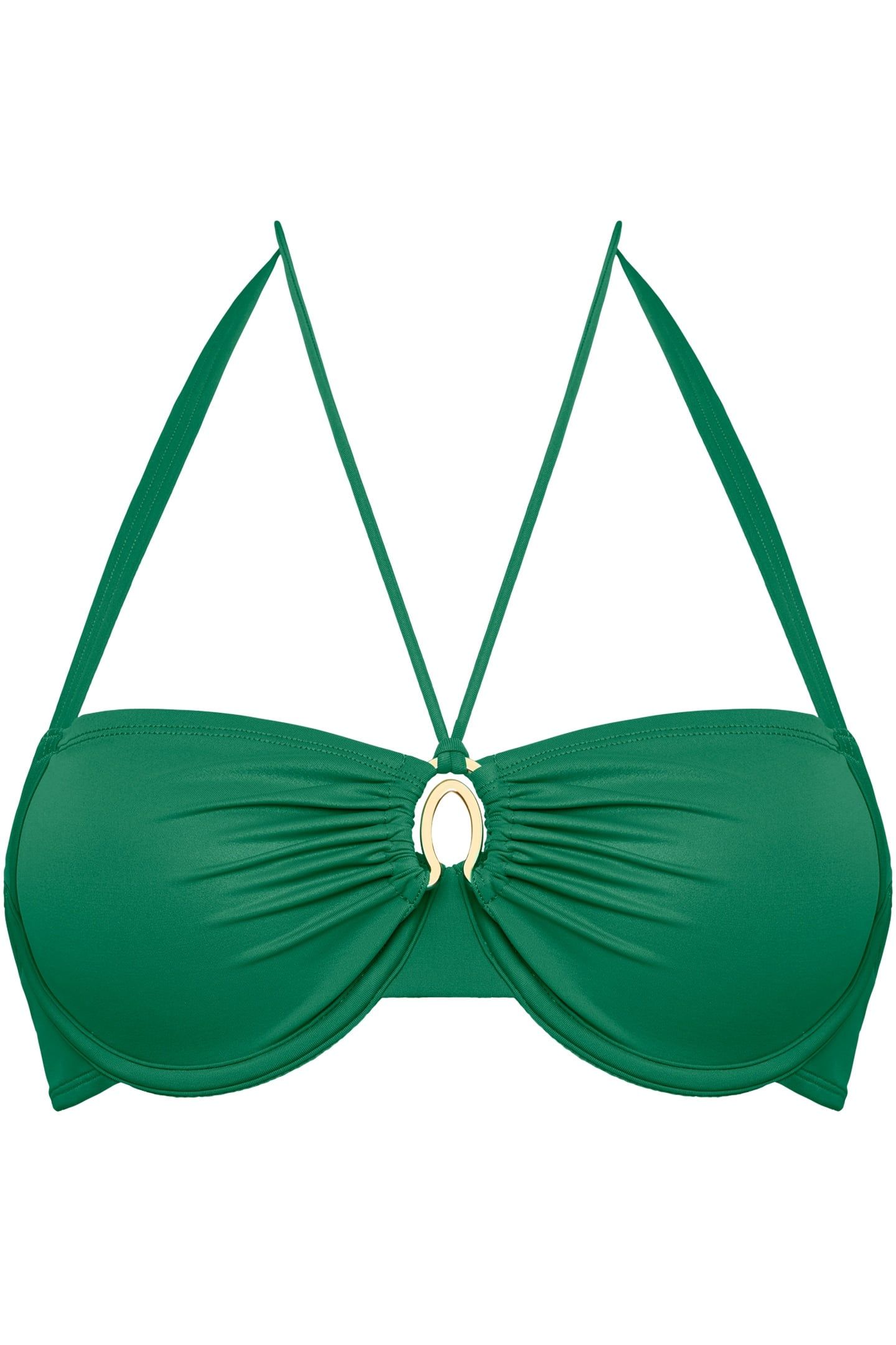 JET SET BIKINI TOPPLUNGE BALCONYWIRED PADDED GREEN 3