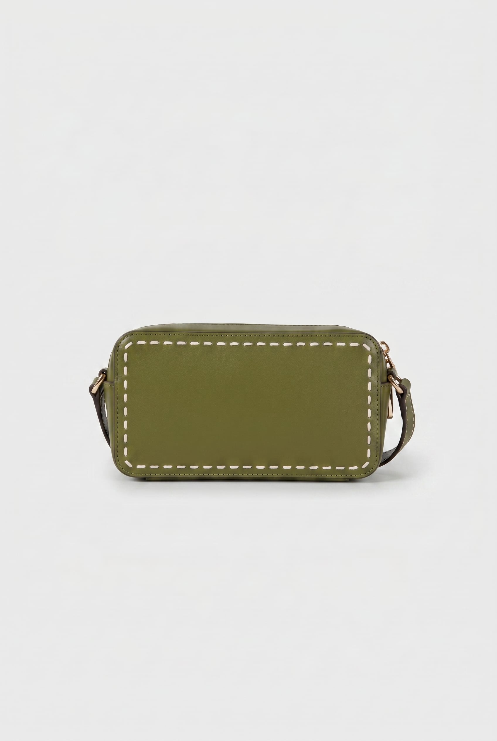 SMALL DOUBLE ZIP CAMERA CROSSBODY SMOKEY OLIVE 3