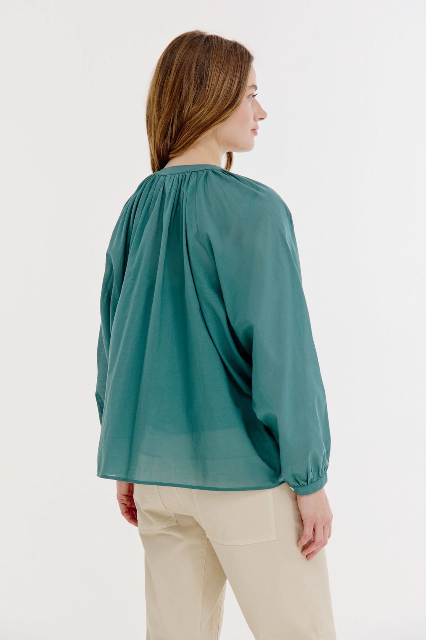 BROOKLYNN BLOUSE DARK GREEN 4