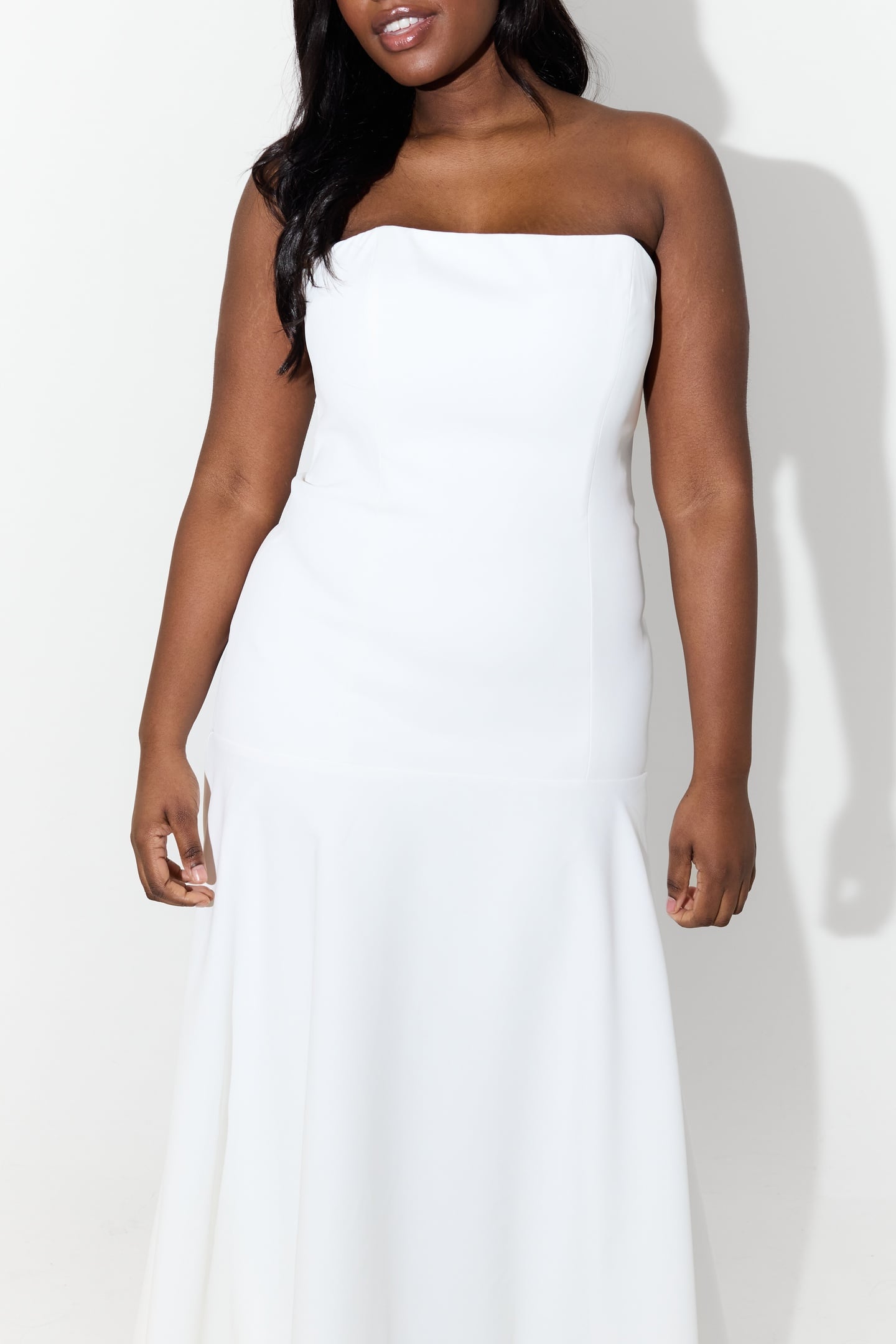 STRAPLESS MAXI DRESS WHITE 3