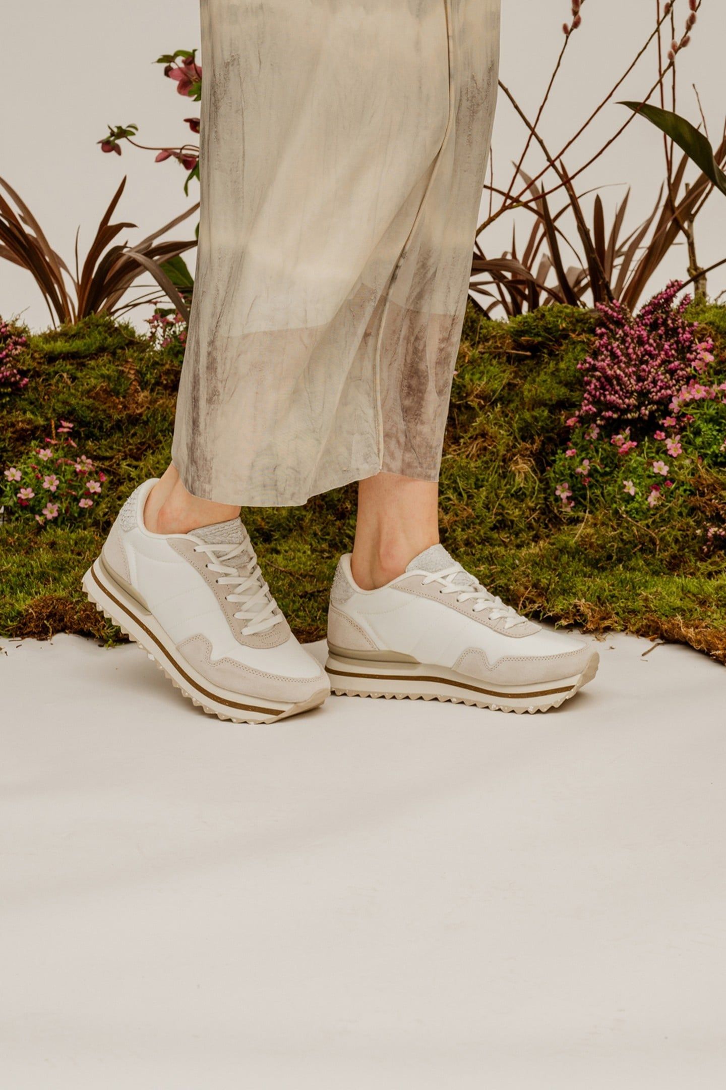 NORA III LEATHER PLATEAU BLANC DE 4