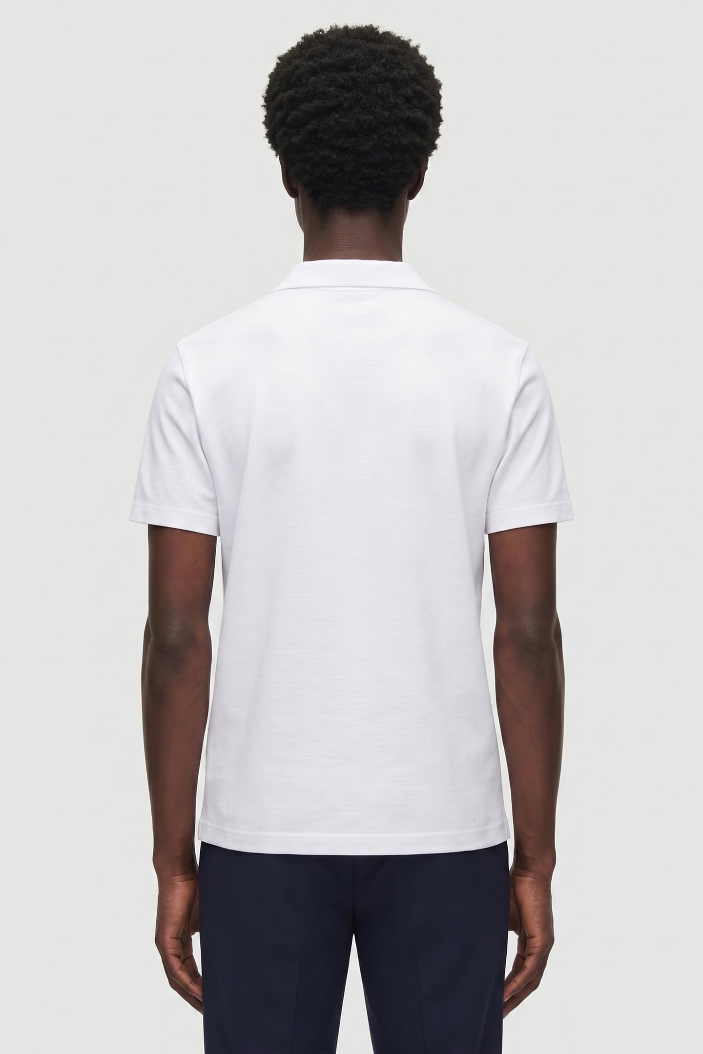 POLO V SOLID STRETCH WHITE 2