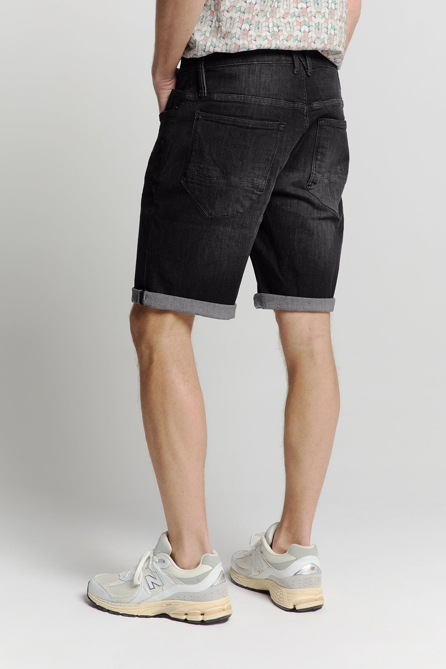 SHORT DENIM STRETCH BLACK DENIM 3