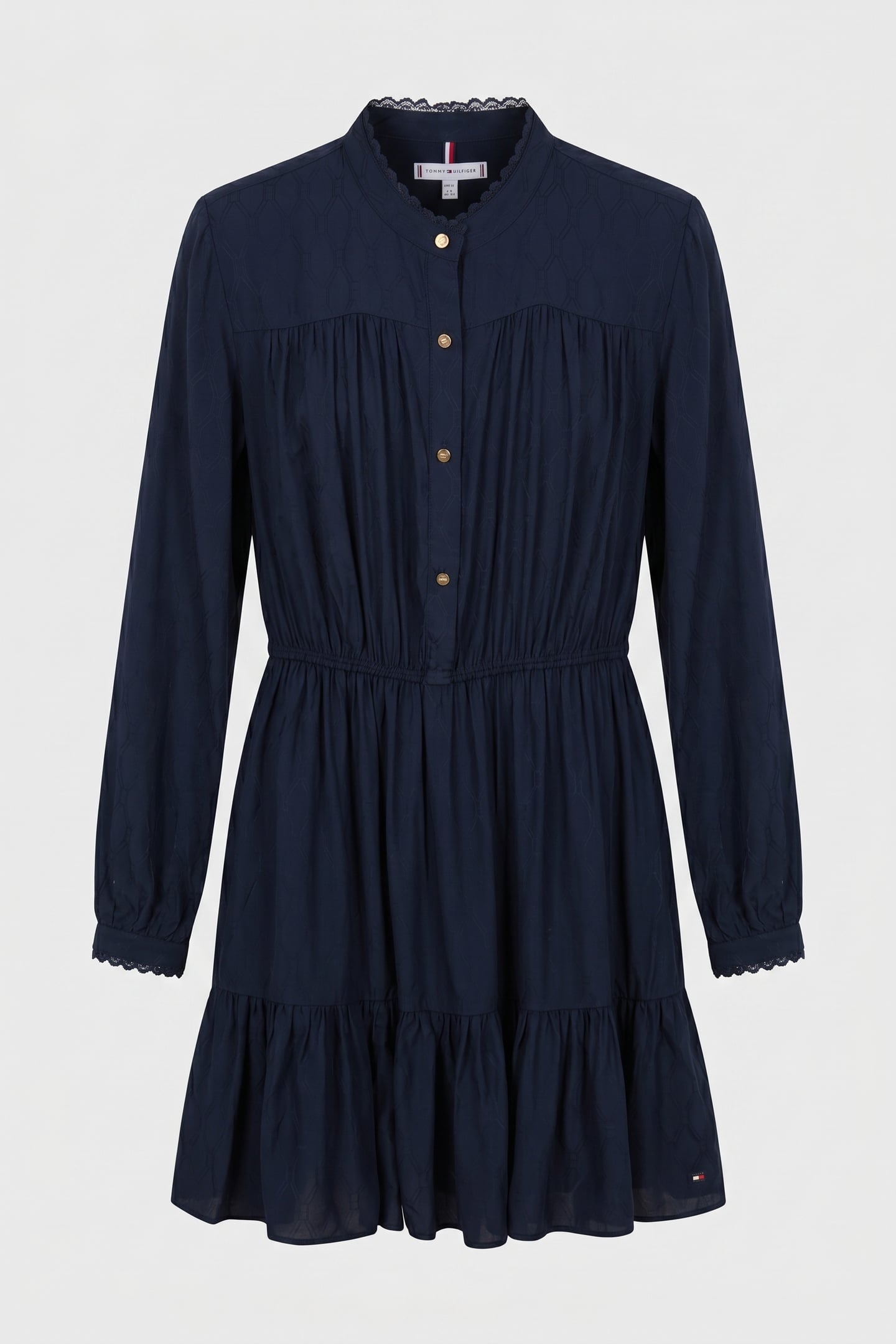 FLUID JACQUARD DRESS DARK NIGHT NAVY 3