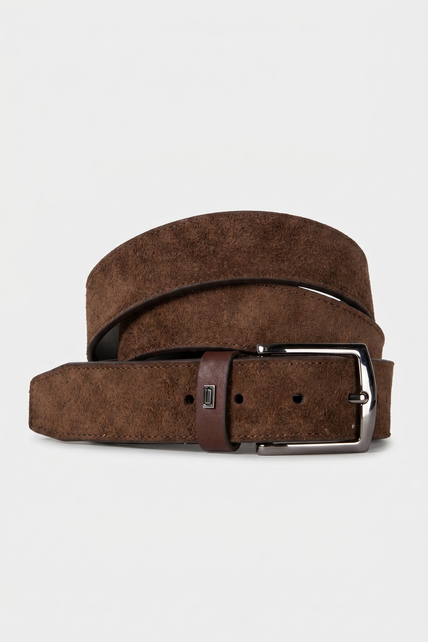 DENTON ELEVATED SUEDE BELT RICH WALNUT 2
