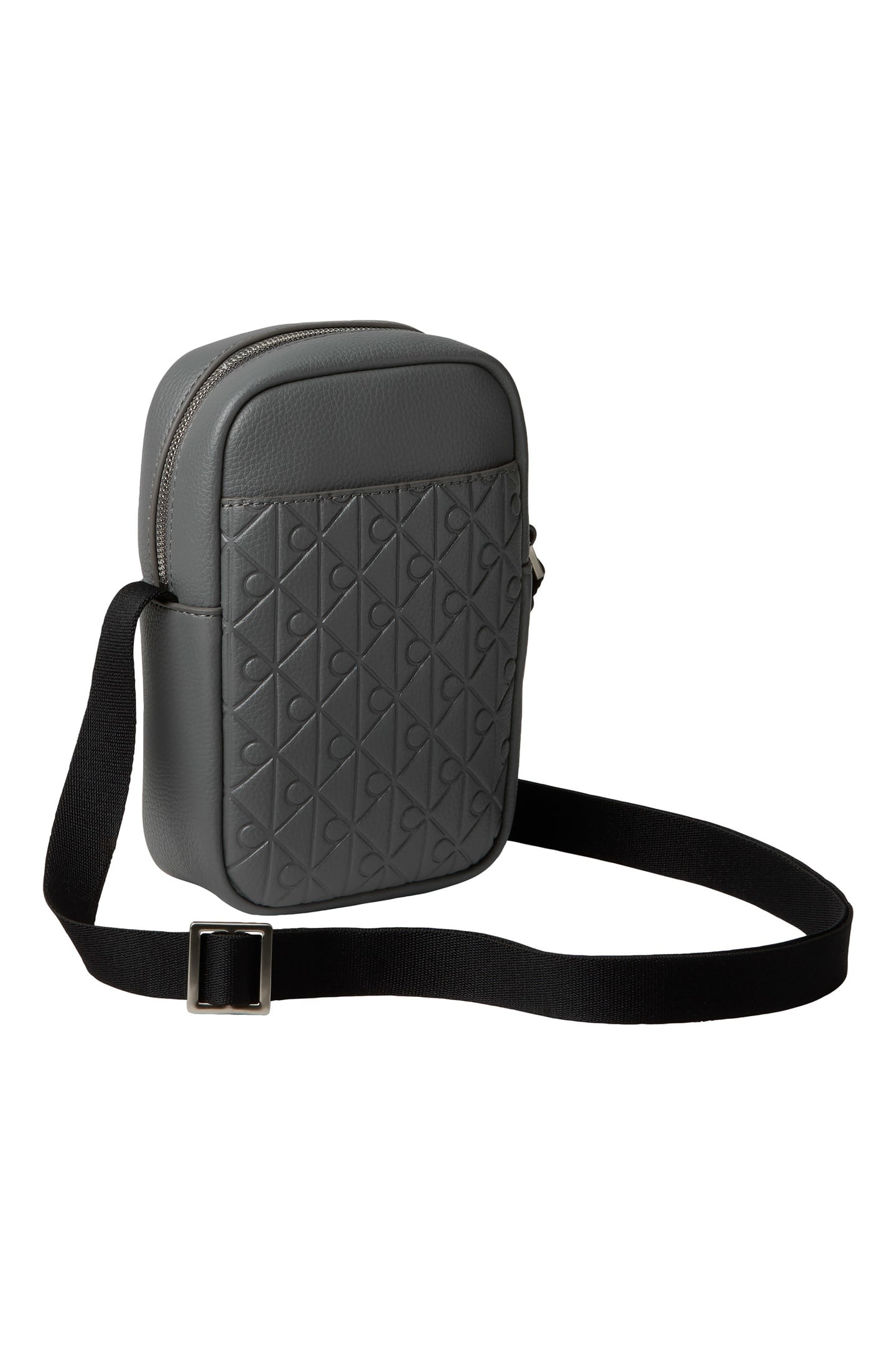 EMBLEM EMBOSS SLING BAG CHARCOAL GRAY 2