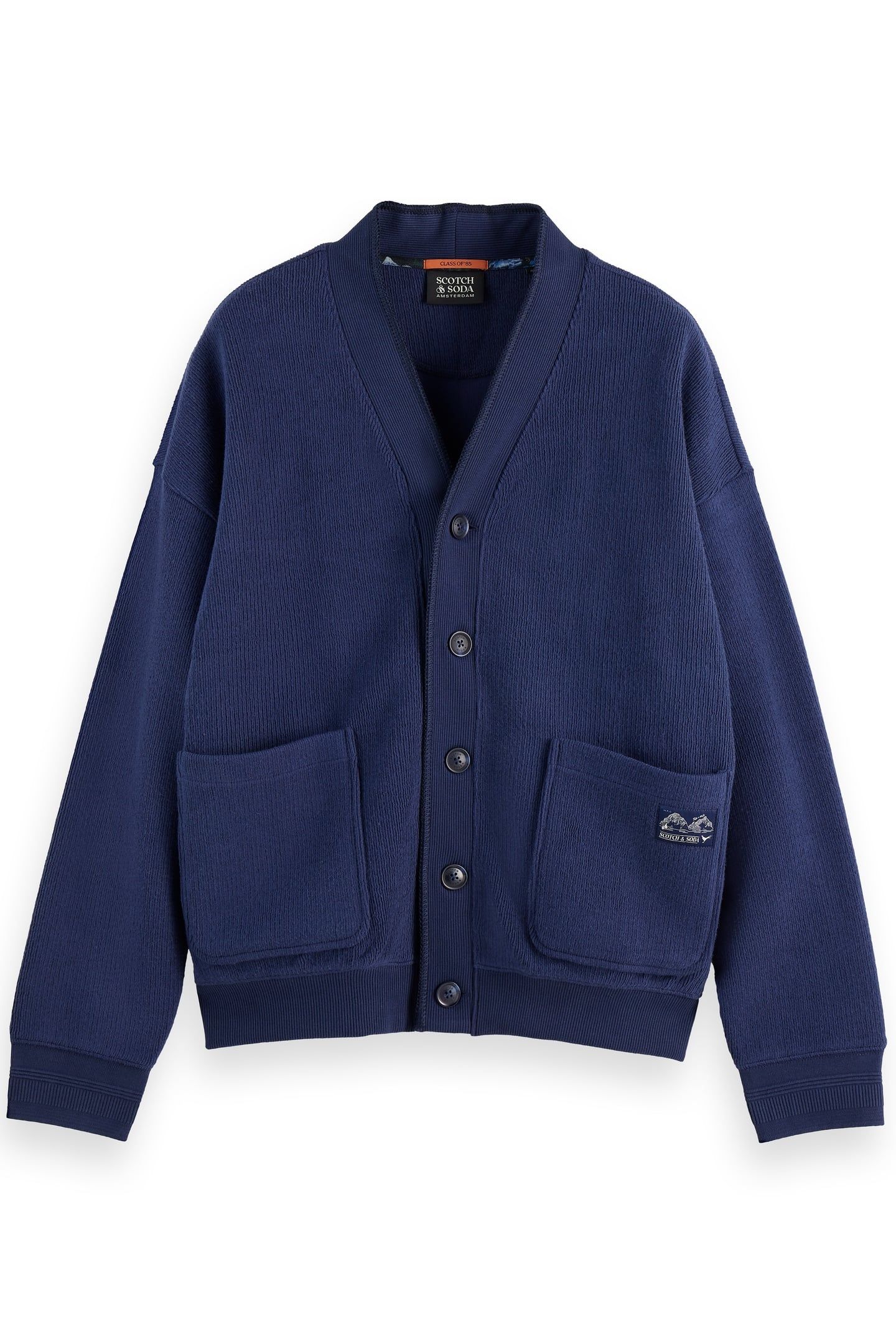 LOOSE FIT BUTTON DOWN SWEATSHIRT PEACOAT 4