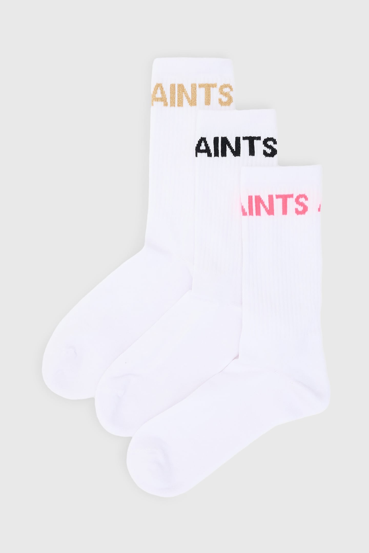 JAE LOGO SOCKS 3PK WHITE MULTI 1