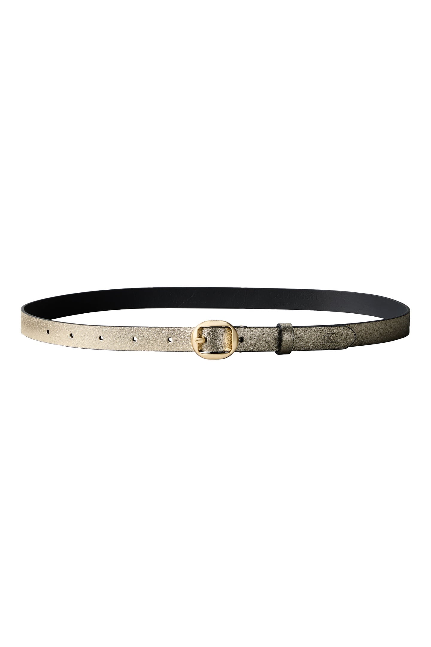 ROUND BUCKLE METAL BELT GOLD METALLIC 2